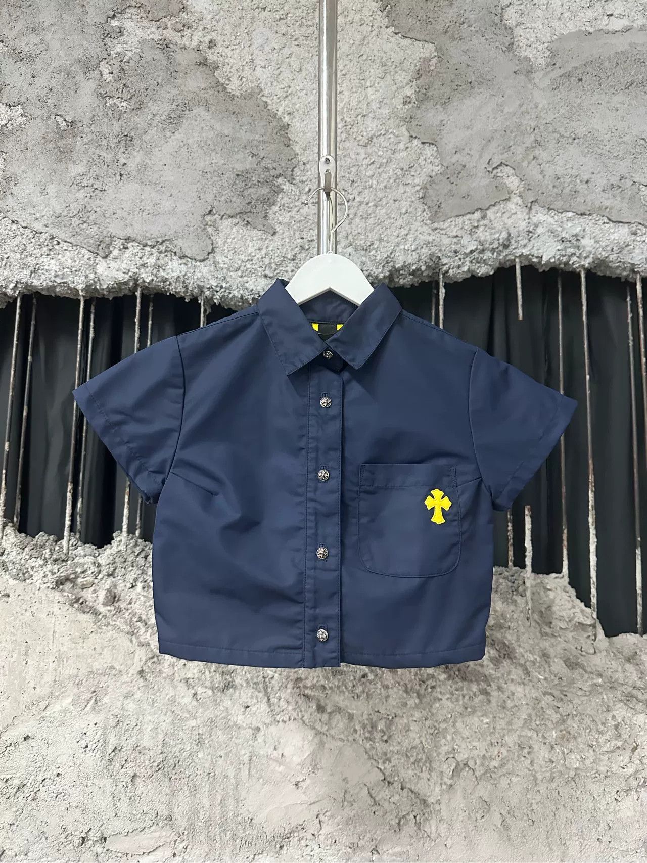 Chrome Hearts Chrome Hearts Yellow Cross Patch Nylon Shirt Size XS Size US XS / EU 42 / 0 - 2 Thumbnail