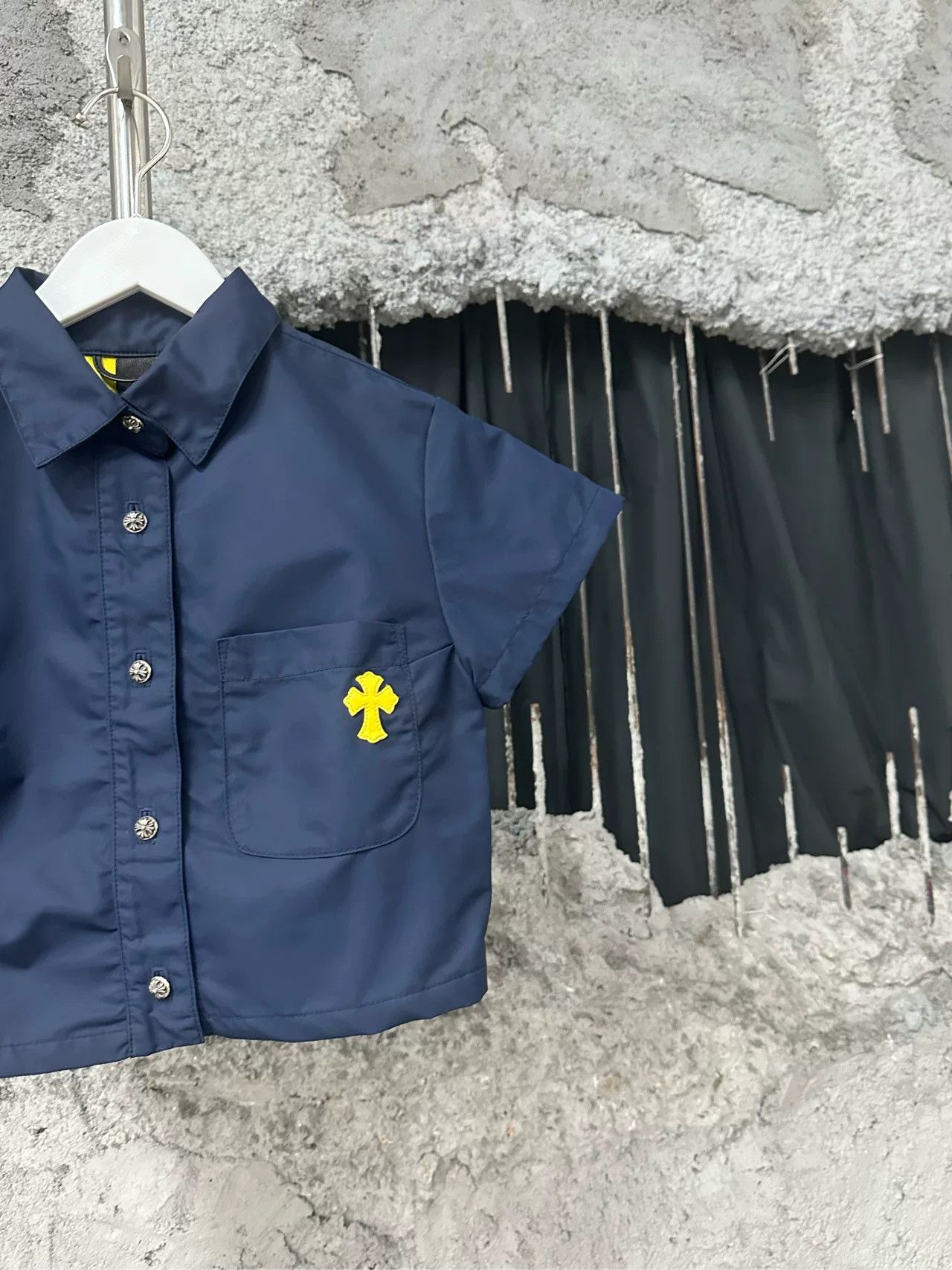 Chrome Hearts Chrome Hearts Yellow Cross Patch Nylon Shirt Size XS Size US XS / EU 42 / 0 - 5 Thumbnail