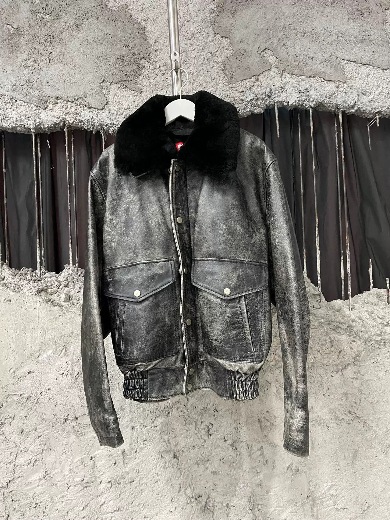 Diesel Diesel Distressed Leather Jacket Size S Size US S / EU 44-46 / 1 - 2 Thumbnail