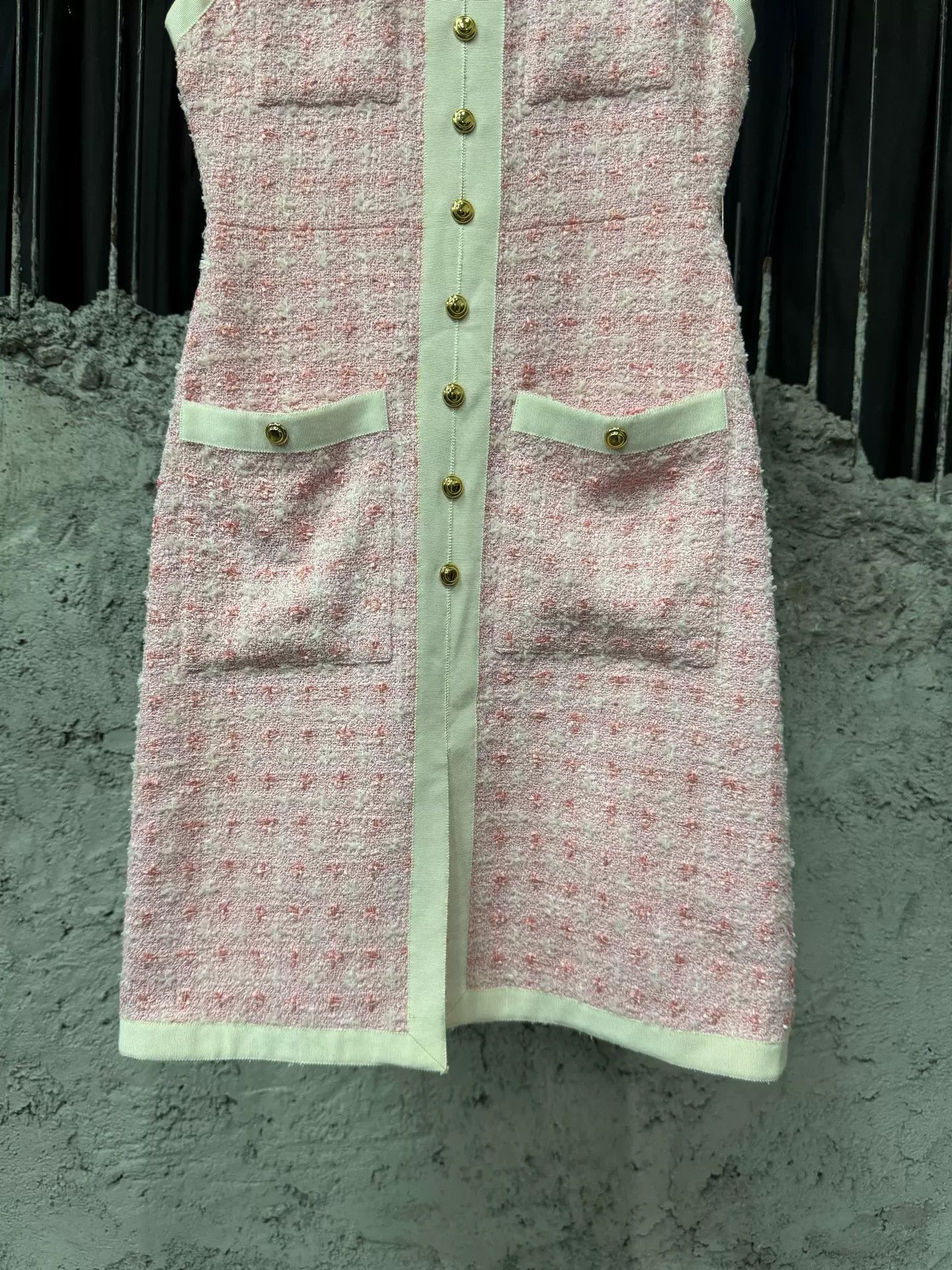Gucci Gucci Pink Tweed Sleeveless Dress Size IT 36 Size XS / US 0-2 / IT 36-38 - 5 Thumbnail
