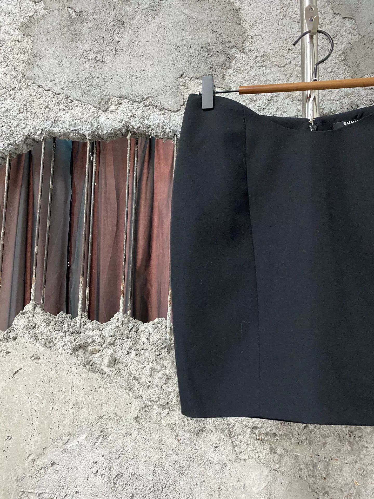 Balmain Balmain Black Mini Skirt Size 36 Size 26" / US 2 / IT 38 - 4 Thumbnail