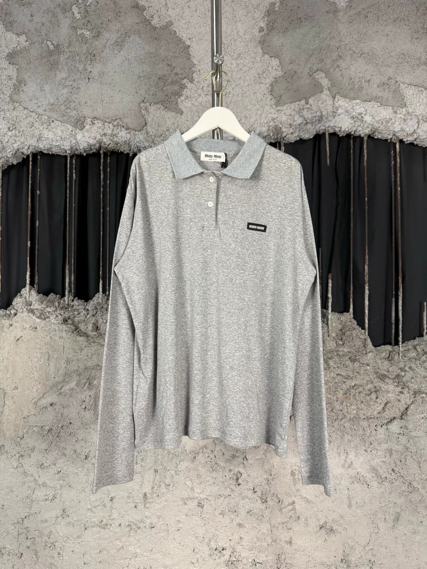 Miu Miu Miu Miu Logo Long Sleeve Polo Size M Size M / US 6-8 / IT 42-44 - 2 Thumbnail