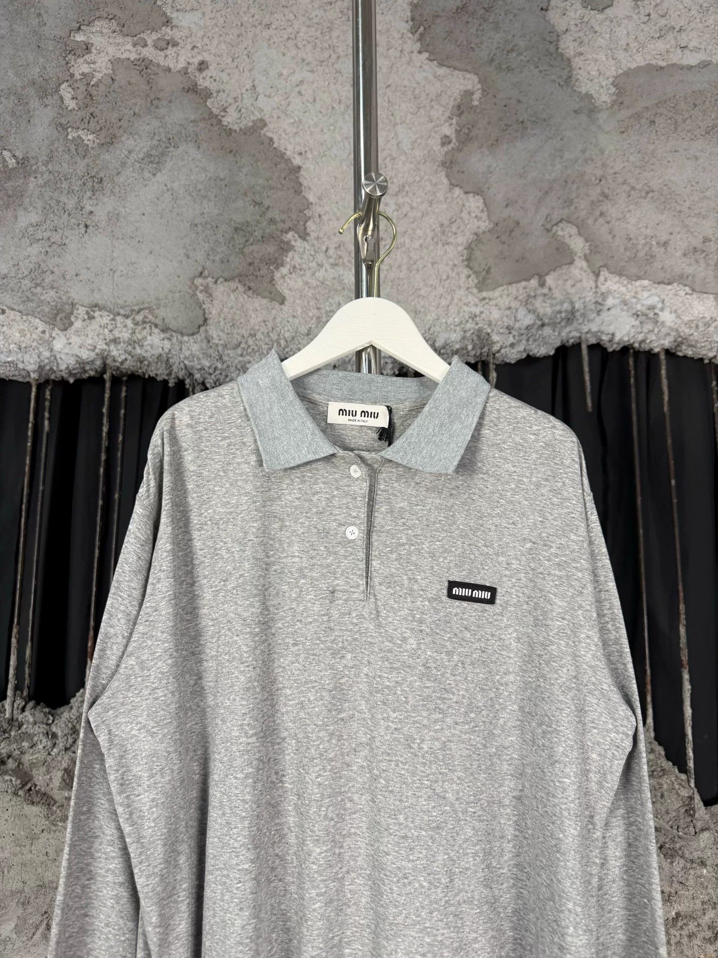 Miu Miu Miu Miu Logo Long Sleeve Polo Size M Size M / US 6-8 / IT 42-44 - 4 Thumbnail