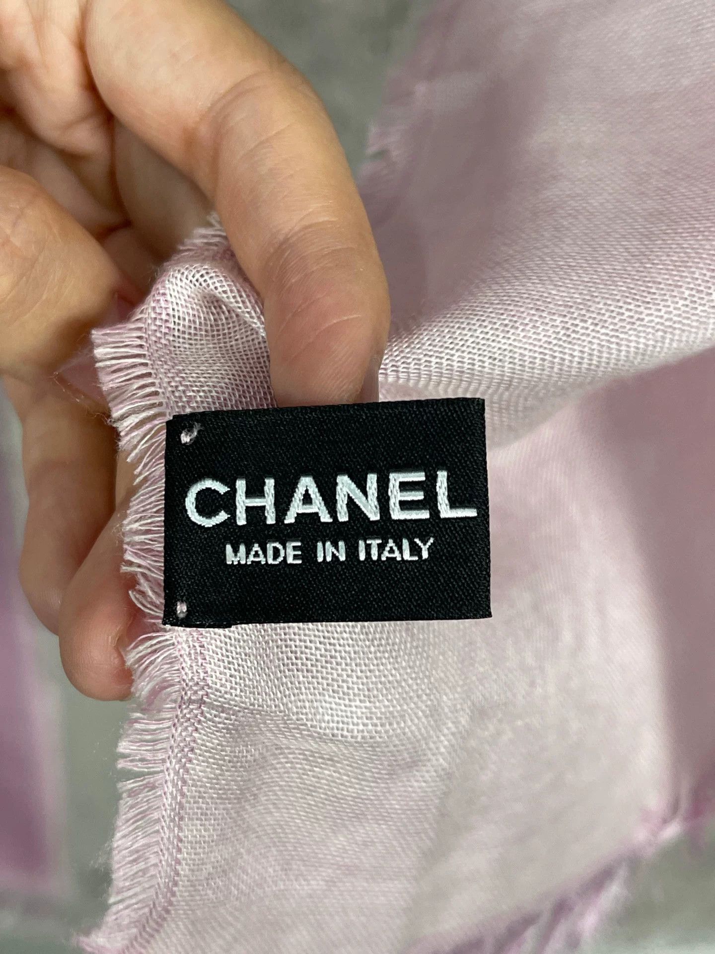 Chanel Chanel Logo Pattern Silk Cashmere Scarf Size ONE SIZE - 6 Thumbnail