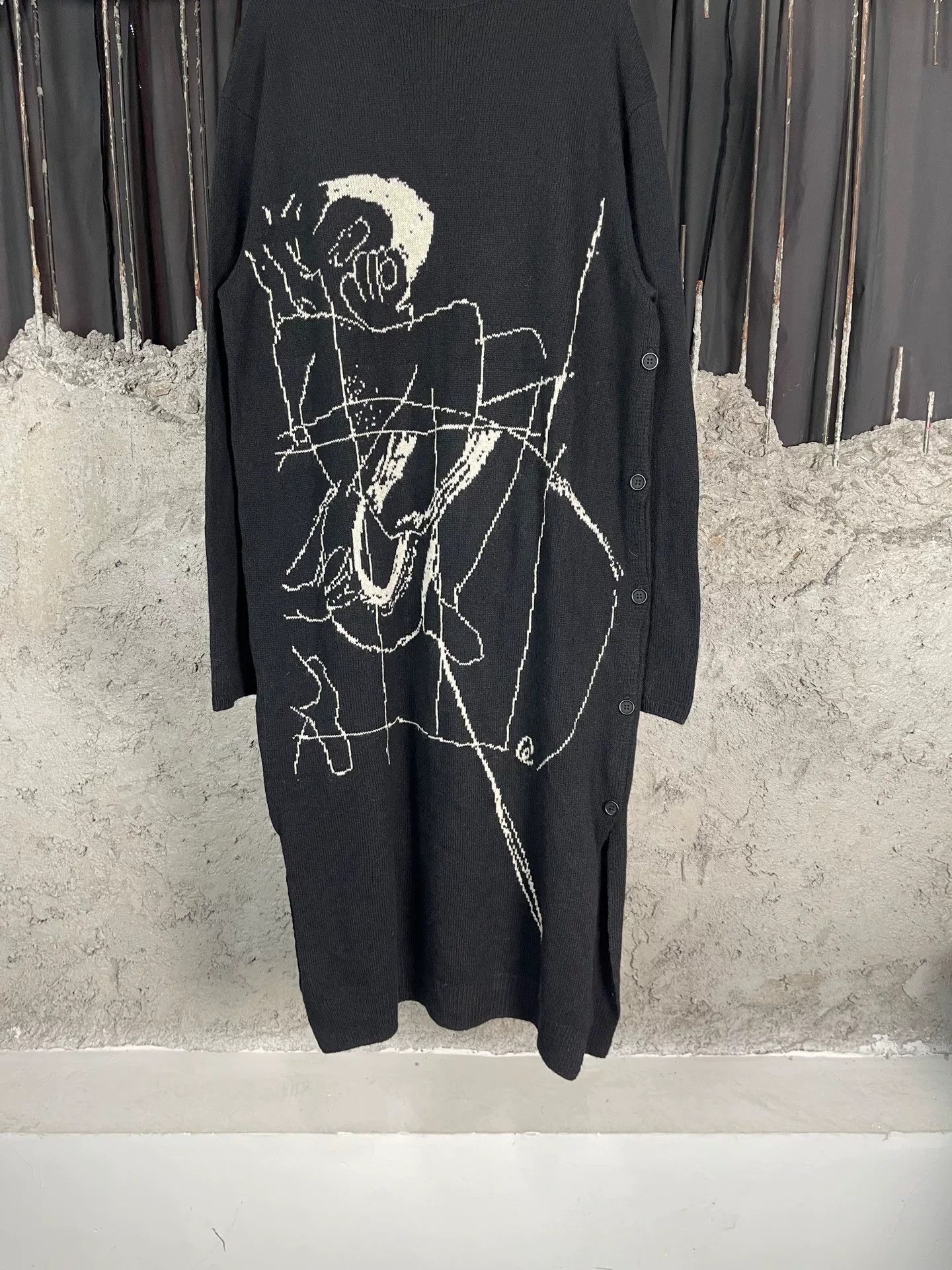 Yohji Yamamoto Yohji Yamamoto Graphic Knit Sweater Size L Size US L / EU 52-54 / 3 - 5 Thumbnail