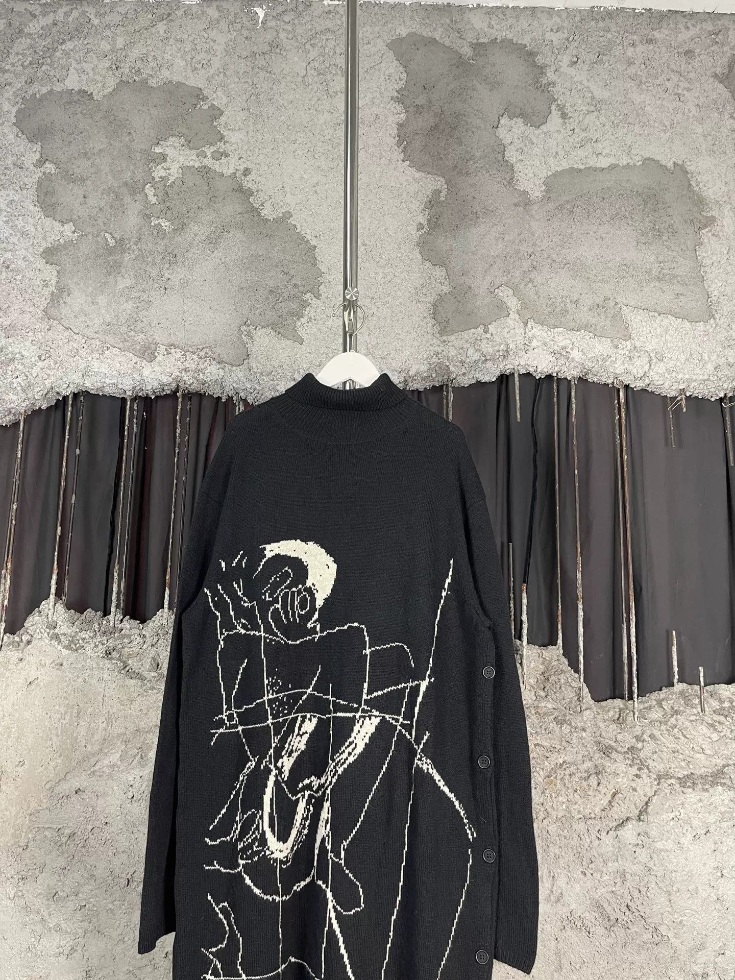 Yohji Yamamoto Yohji Yamamoto Graphic Knit Sweater Size L Size US L / EU 52-54 / 3 - 4 Thumbnail