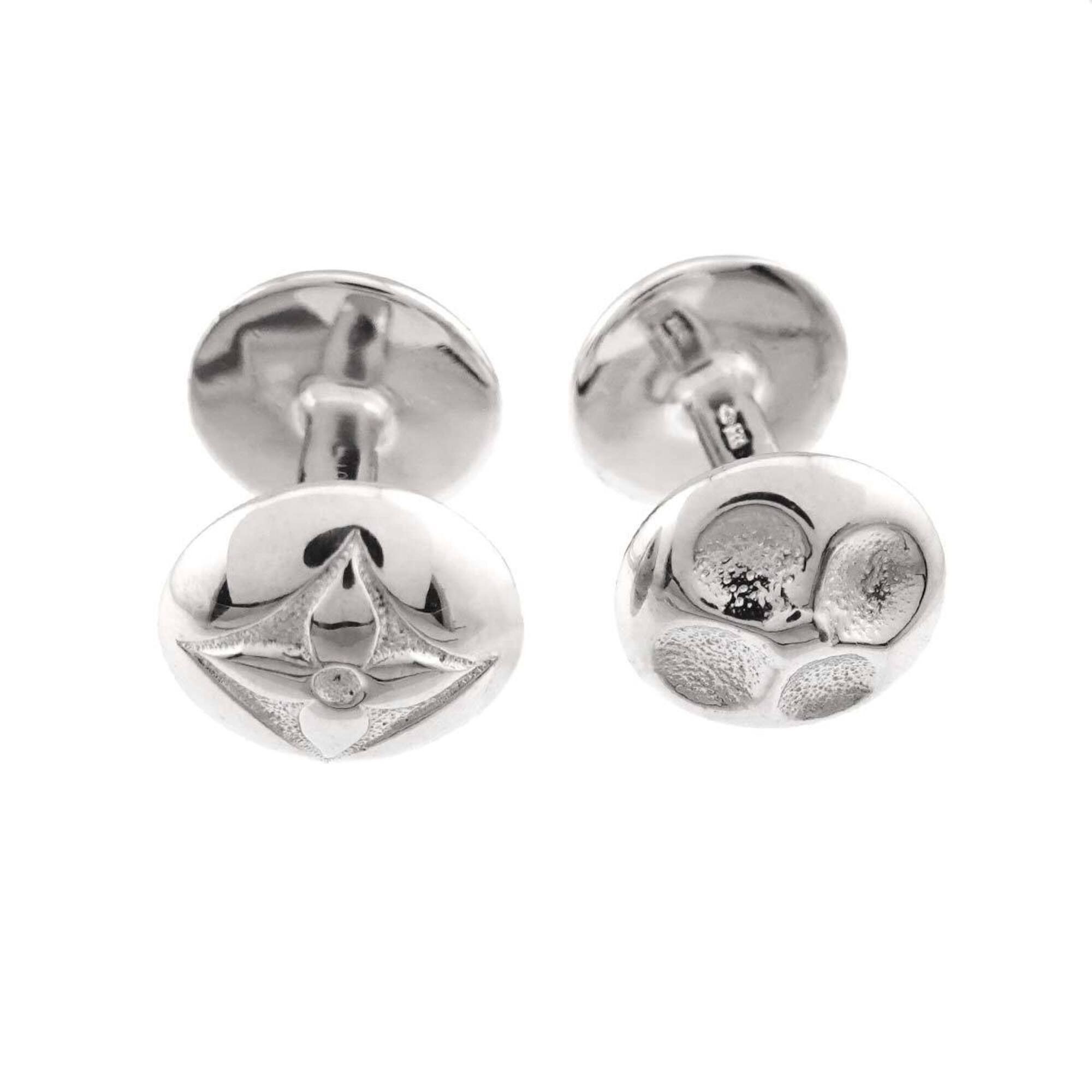 Louis Vuitton Louis Vuitton Bouton de Manchette Motif Cufflinks, SV 925 Sterling Silver (LV Cufflinks) Size ONE SIZE - 3 Thumbnail