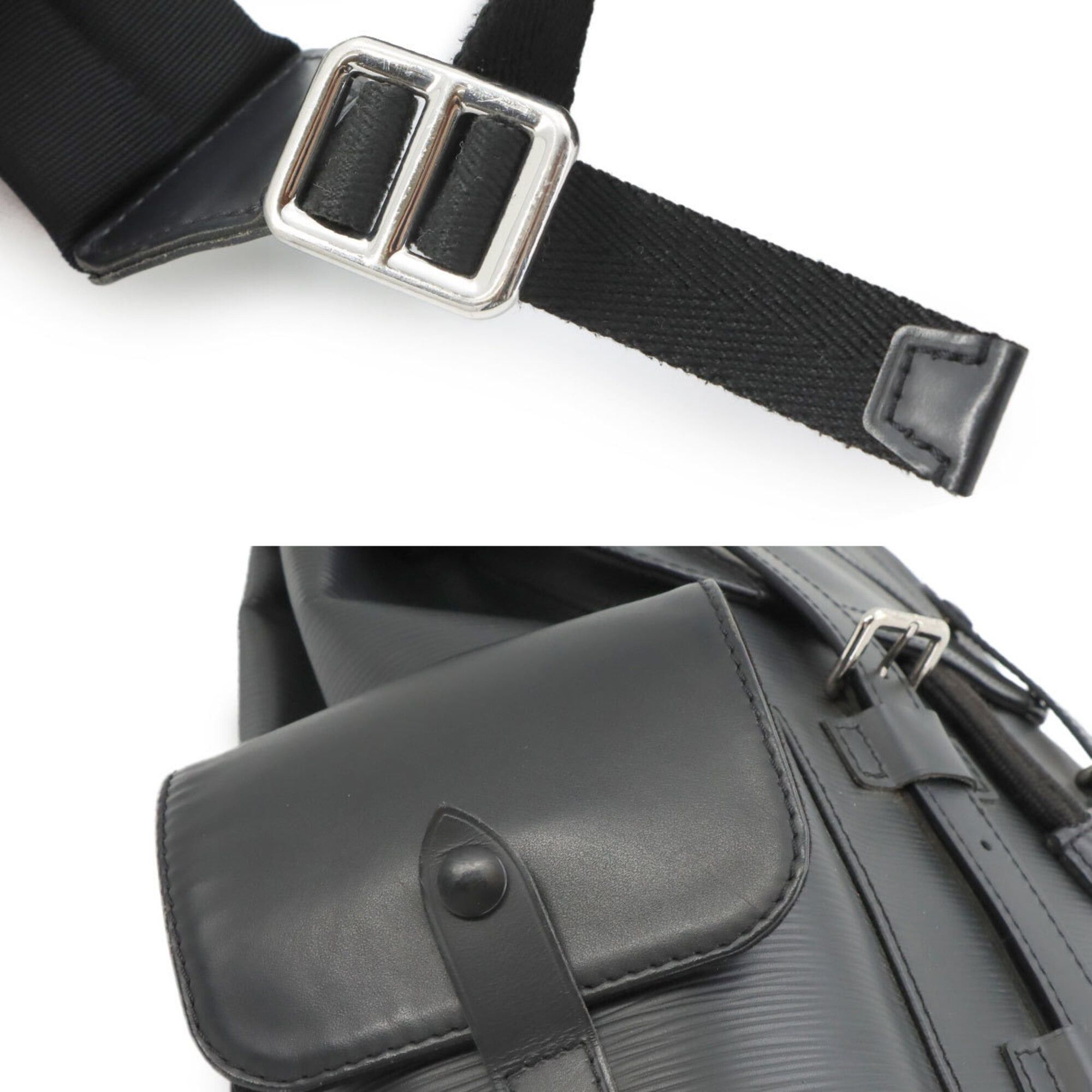 Louis Vuitton Louis Vuitton Epi Christopher PM Backpack, Leather, Noir (M50158) Size ONE SIZE - 8 Thumbnail