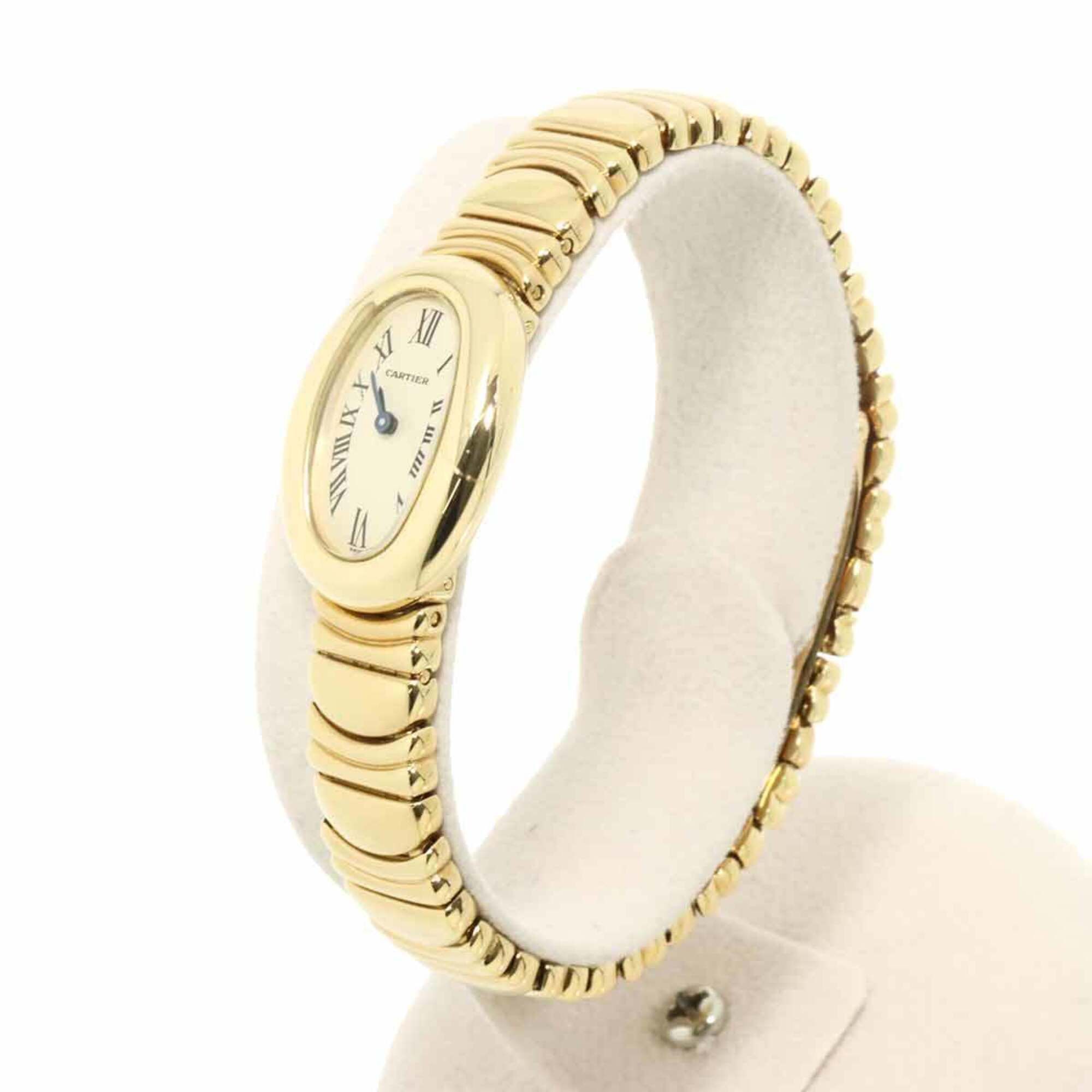 Cartier Cartier Mini Baignoire W15109D8 Women's Watch, Ivory, 18K Yellow Gold, Quartz Watch Size ONE SIZE - 4 Thumbnail