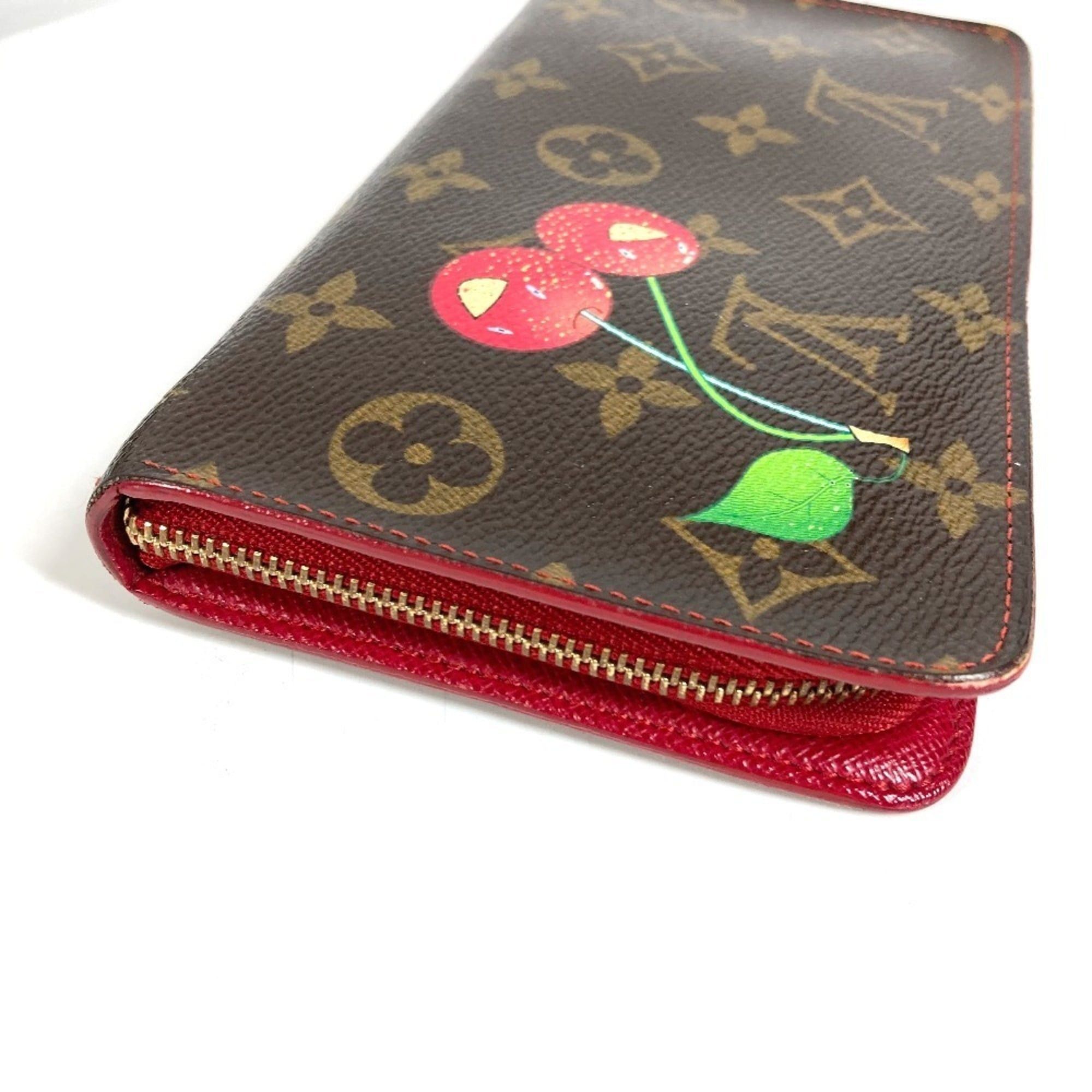 Louis Vuitton LOUIS VUITTON M95006 Monogram Cherry Porte Monnaie Zip Long Wallet (Round Zipper) - Women's, Brown Size ONE SIZE - 3 Thumbnail