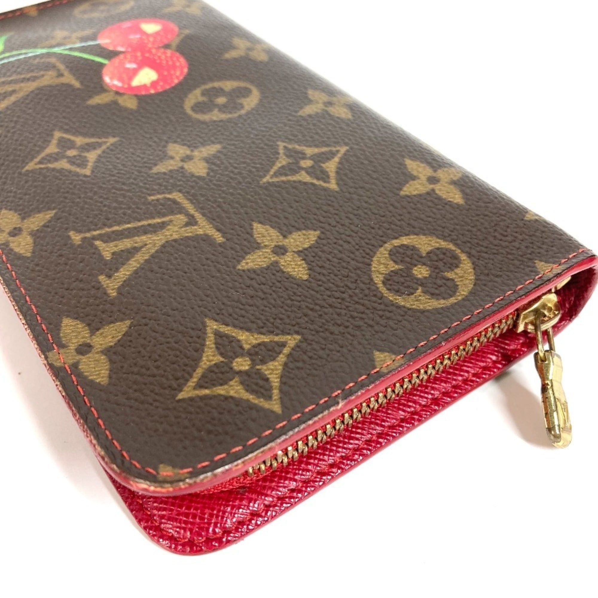 Louis Vuitton LOUIS VUITTON M95006 Monogram Cherry Porte Monnaie Zip Long Wallet (Round Zipper) - Women's, Brown Size ONE SIZE - 7 Thumbnail