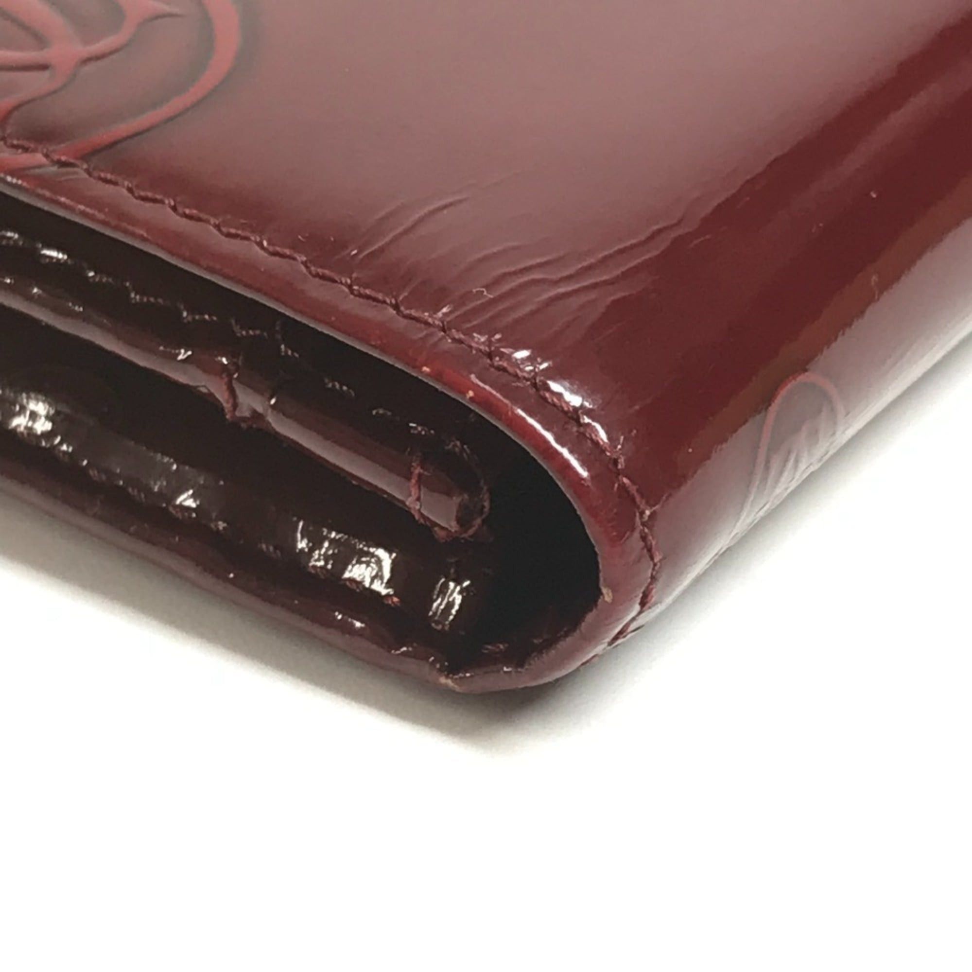 Cartier CARTIER Happy Birthday Logo Long Wallet, Patent Leather, Men's/Women's, Red Size ONE SIZE - 10 Thumbnail