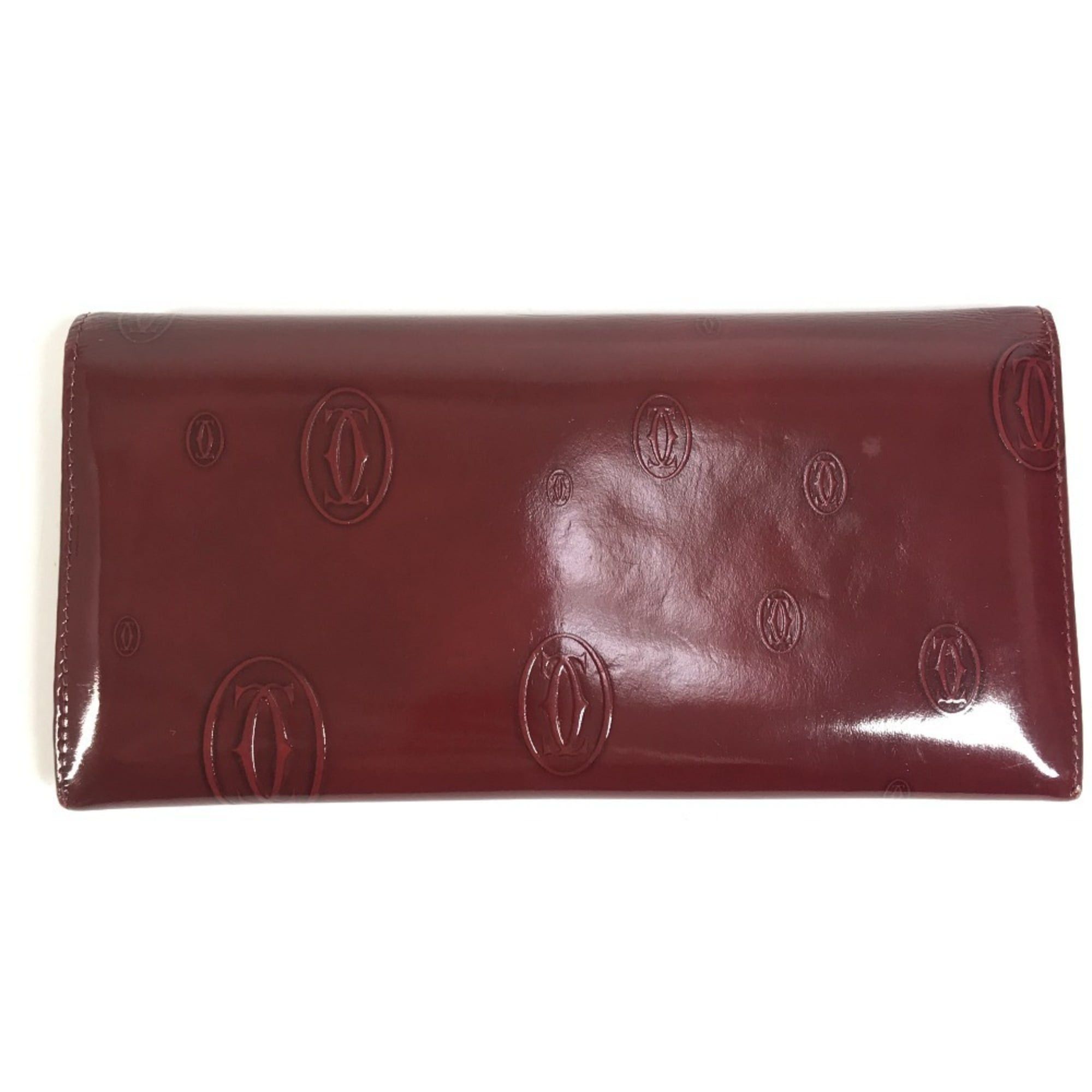 Cartier CARTIER Happy Birthday Logo Long Wallet, Patent Leather, Men's/Women's, Red Size ONE SIZE - 2 Thumbnail
