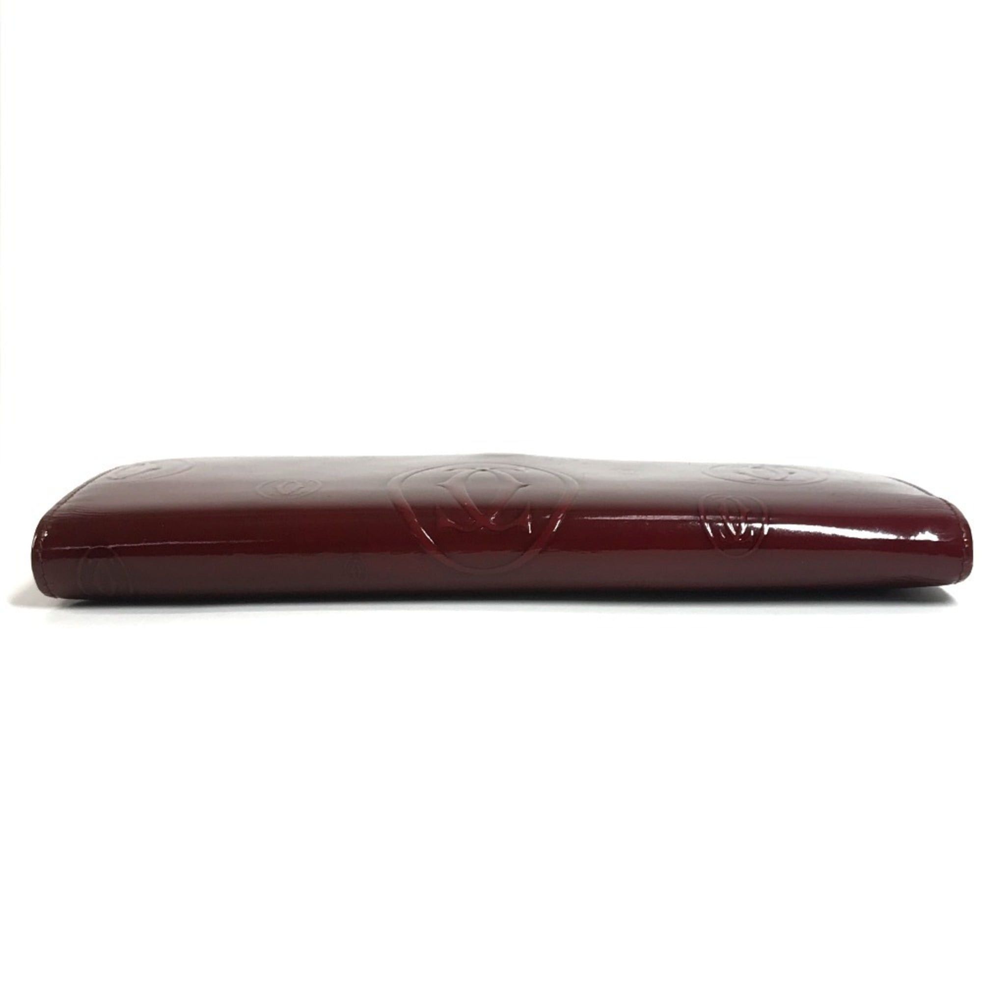 Cartier CARTIER Happy Birthday Logo Long Wallet, Patent Leather, Men's/Women's, Red Size ONE SIZE - 6 Thumbnail