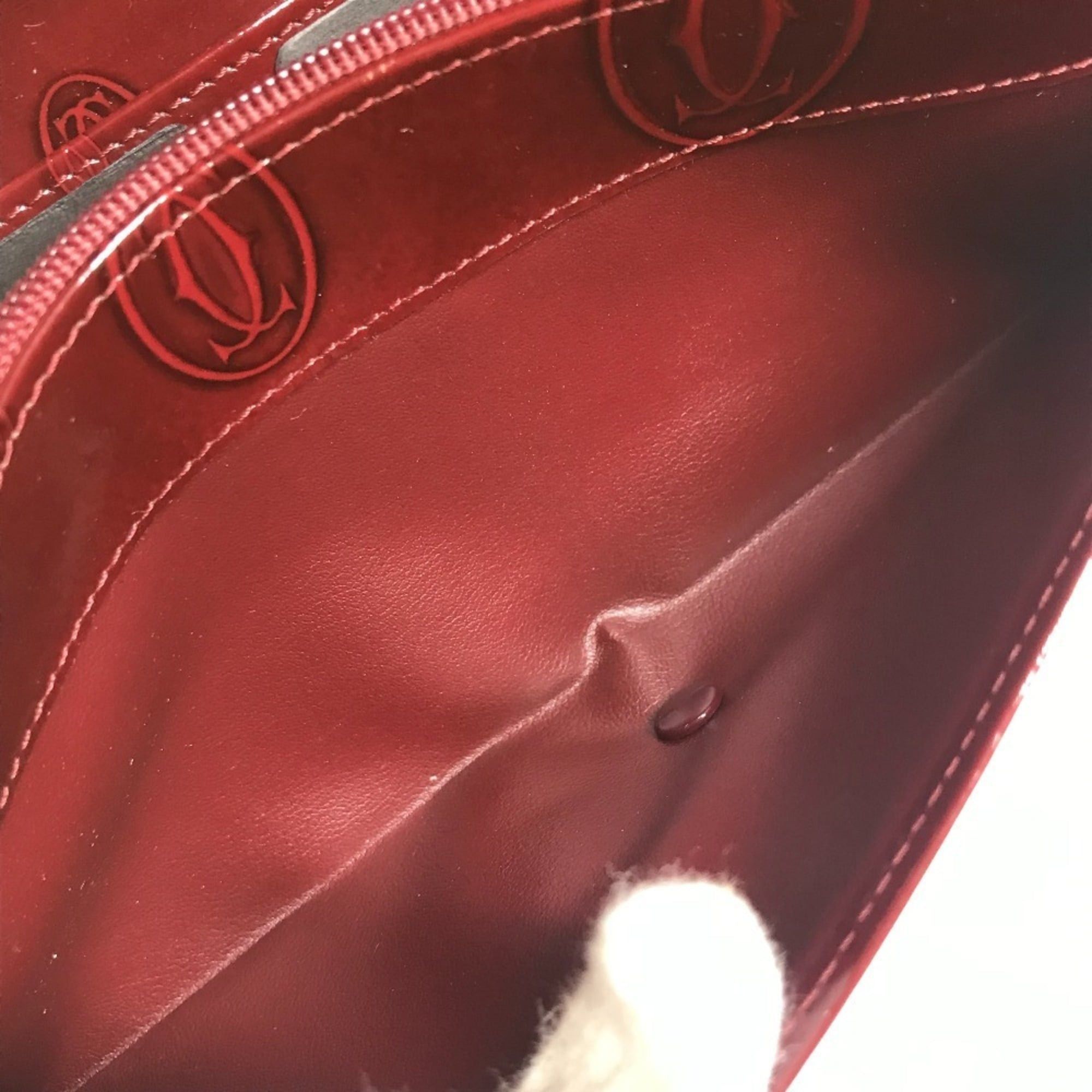 Cartier CARTIER Happy Birthday Logo Long Wallet, Patent Leather, Men's/Women's, Red Size ONE SIZE - 16 Thumbnail