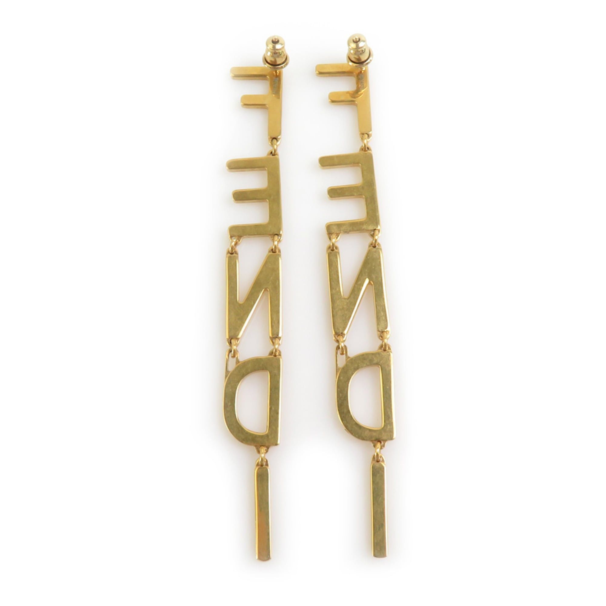 Fendi Fendi Earrings Drop Metal Gold Women's 8AH031 h32213k Size ONE SIZE - 4 Thumbnail