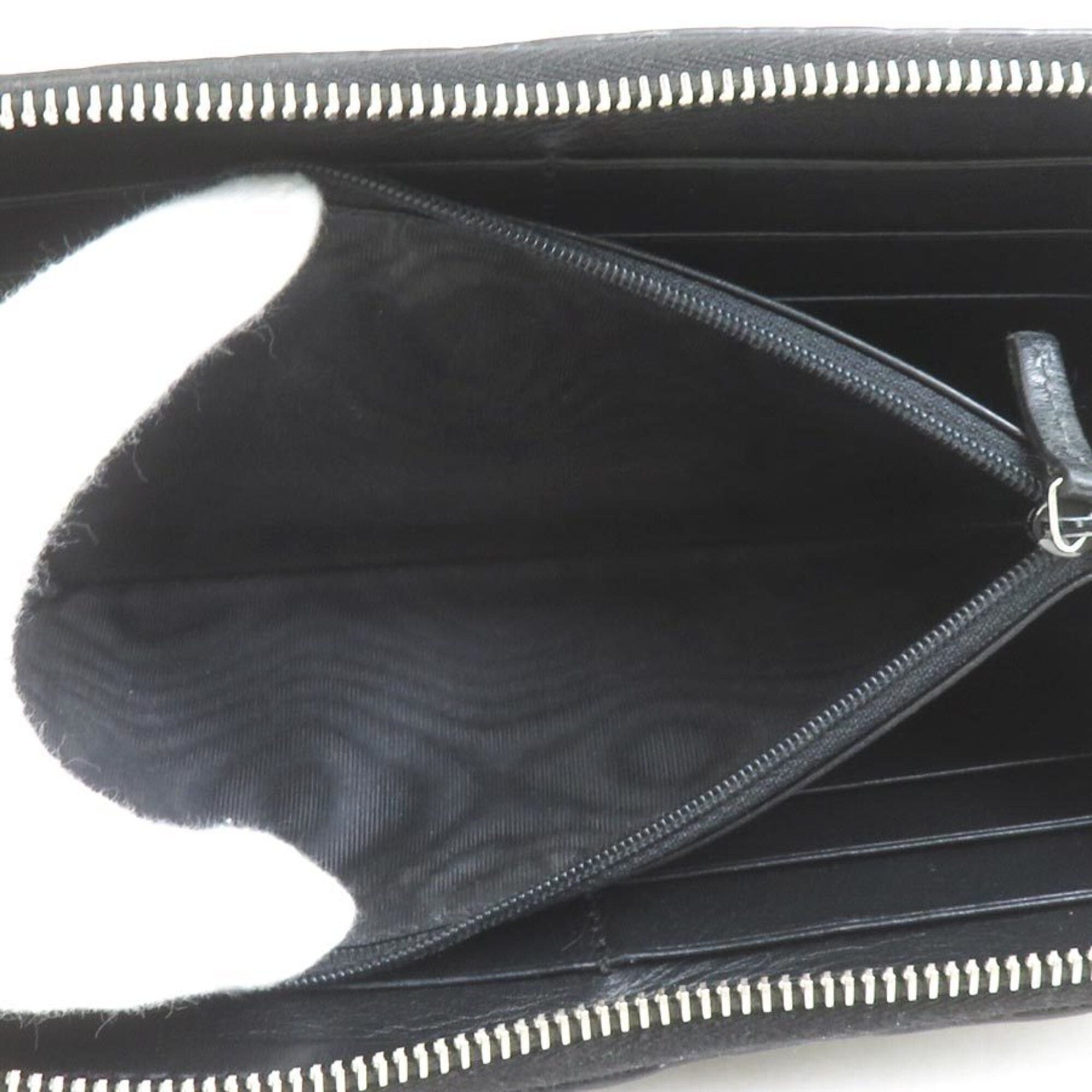 Gucci Gucci Round Zip Long Wallet Leather Black Men's Women's 544473 h32210j Size ONE SIZE - 4 Thumbnail