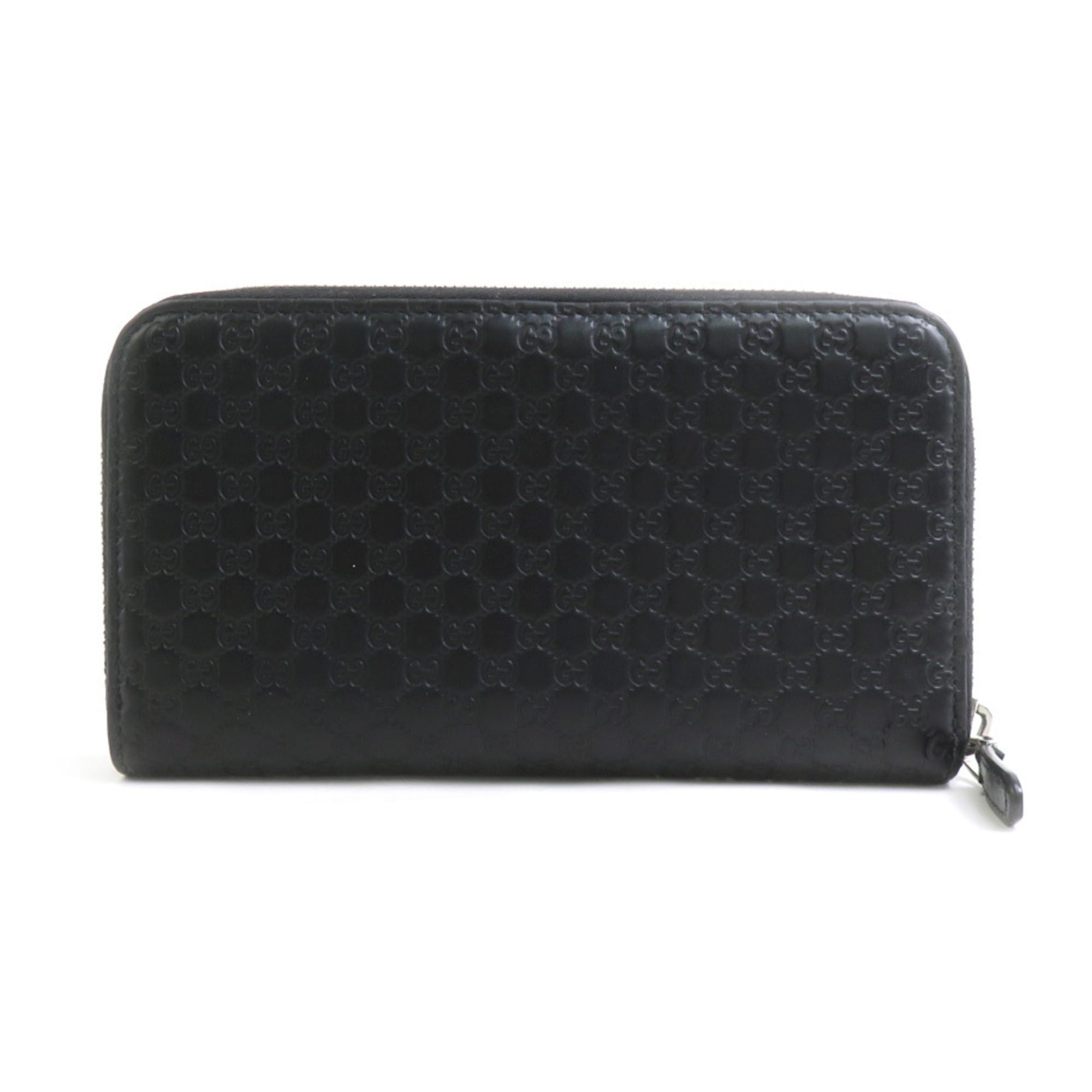 Gucci Gucci Round Zip Long Wallet Leather Black Men's Women's 544473 h32210j Size ONE SIZE - 2 Thumbnail