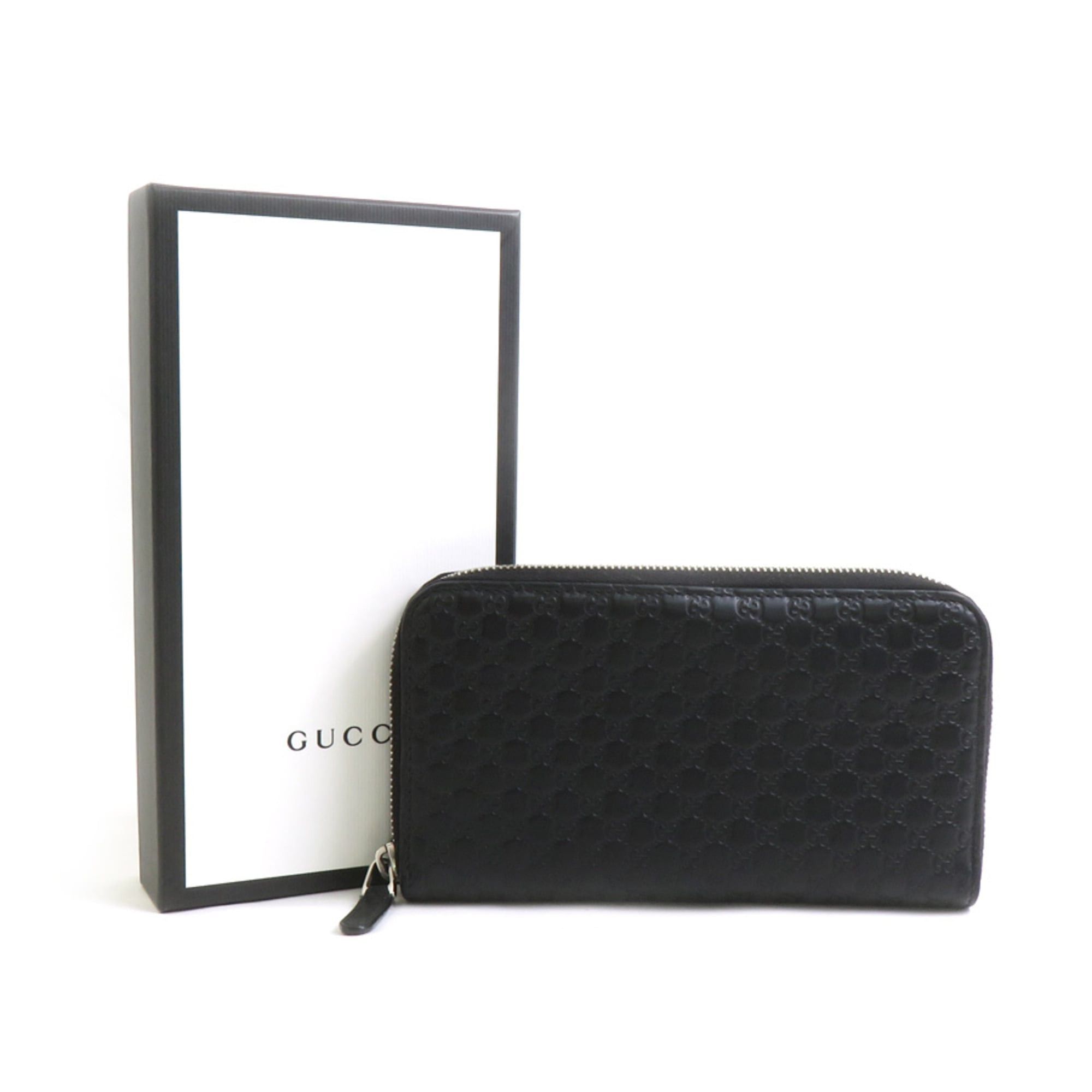 Gucci Gucci Round Zip Long Wallet Leather Black Men's Women's 544473 h32210j Size ONE SIZE - 8 Thumbnail