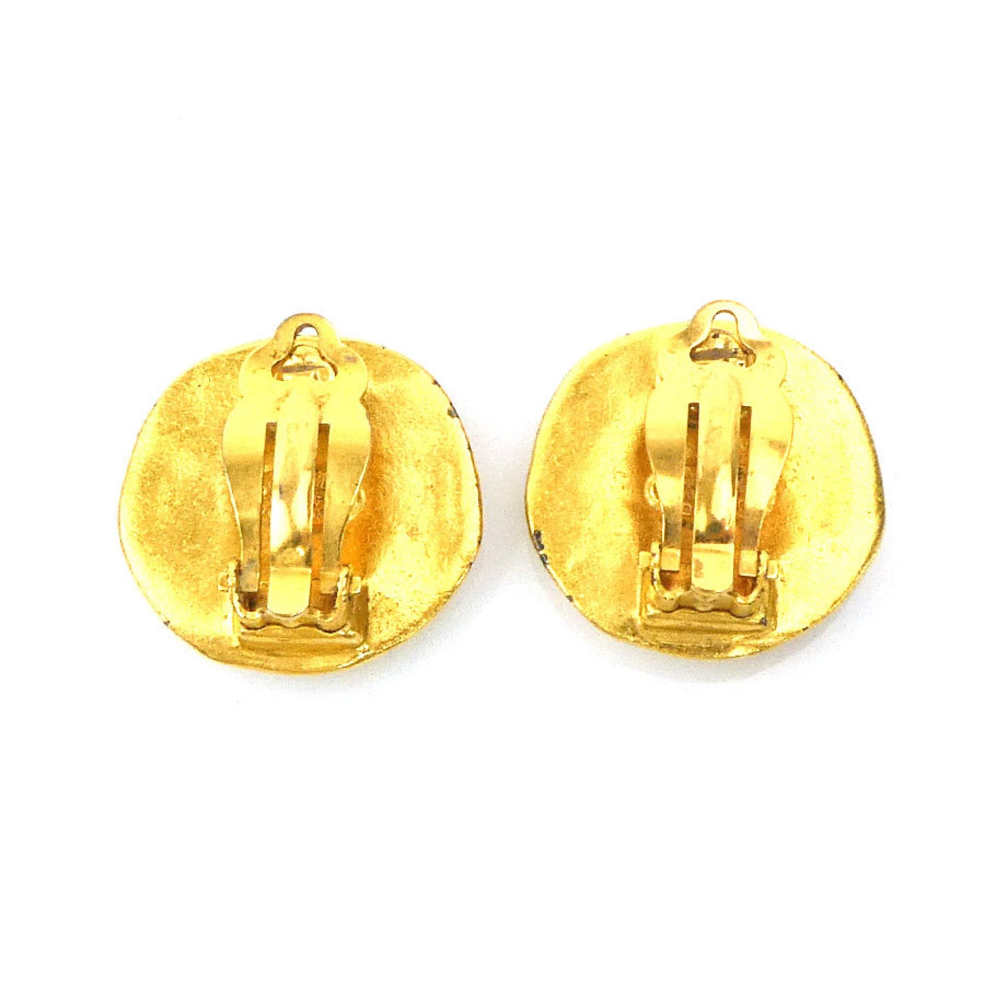 Chanel Chanel earrings, Coco Mark design, metal, gold, women's, e61890j Size ONE SIZE - 4 Thumbnail