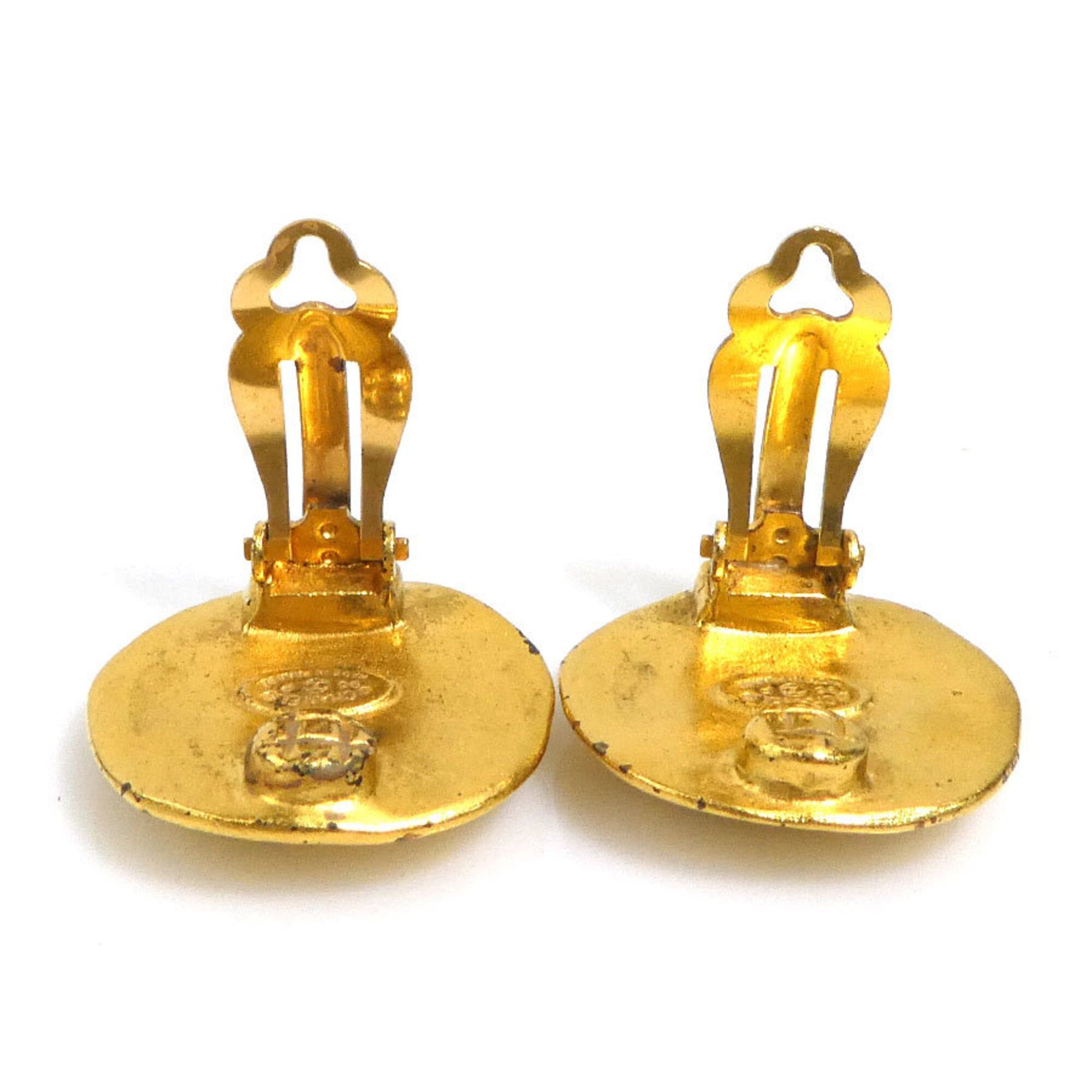 Chanel Chanel earrings, Coco Mark design, metal, gold, women's, e61890j Size ONE SIZE - 5 Thumbnail
