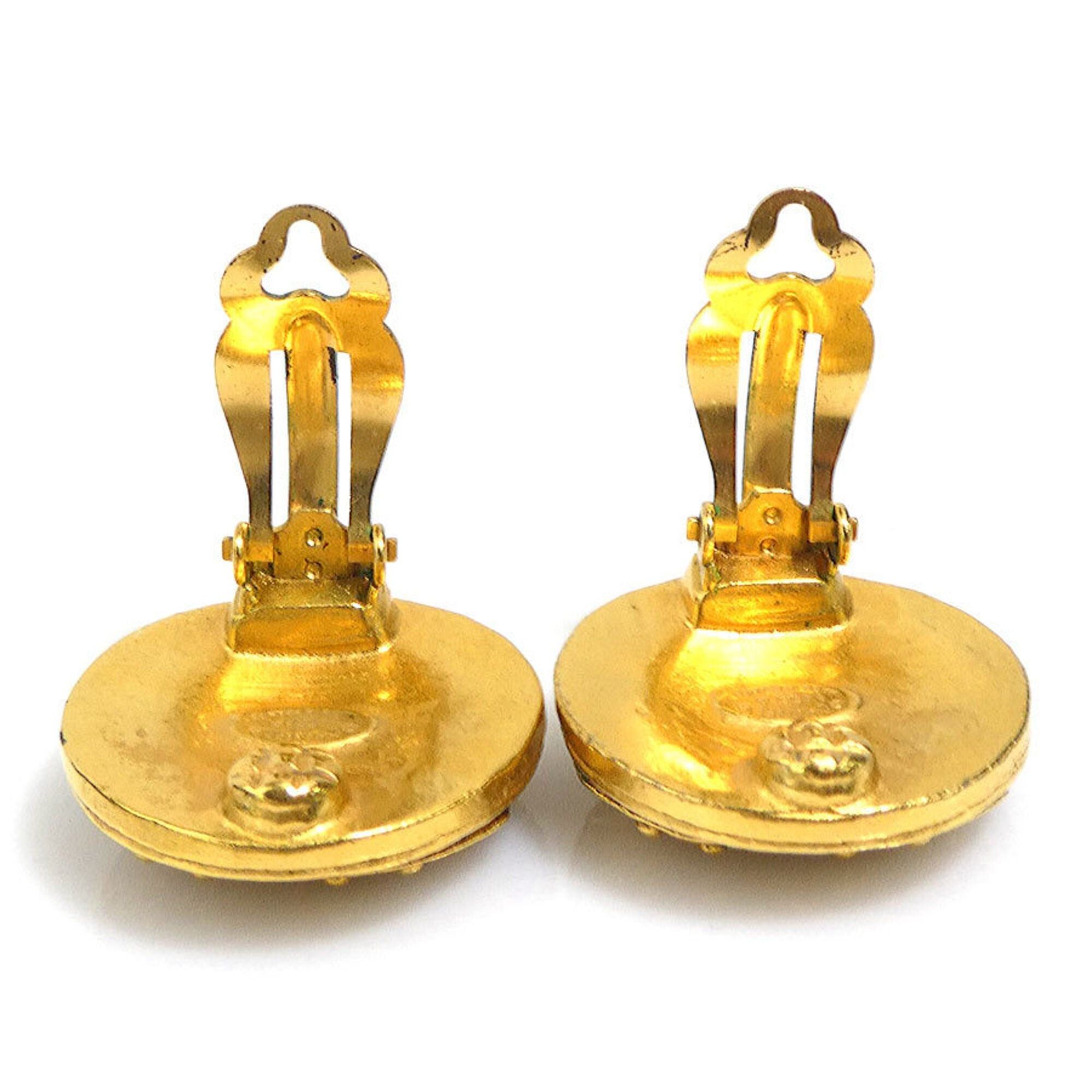 Chanel Chanel earrings, Coco Mark design, metal, gold, women's, e61891j Size ONE SIZE - 5 Thumbnail