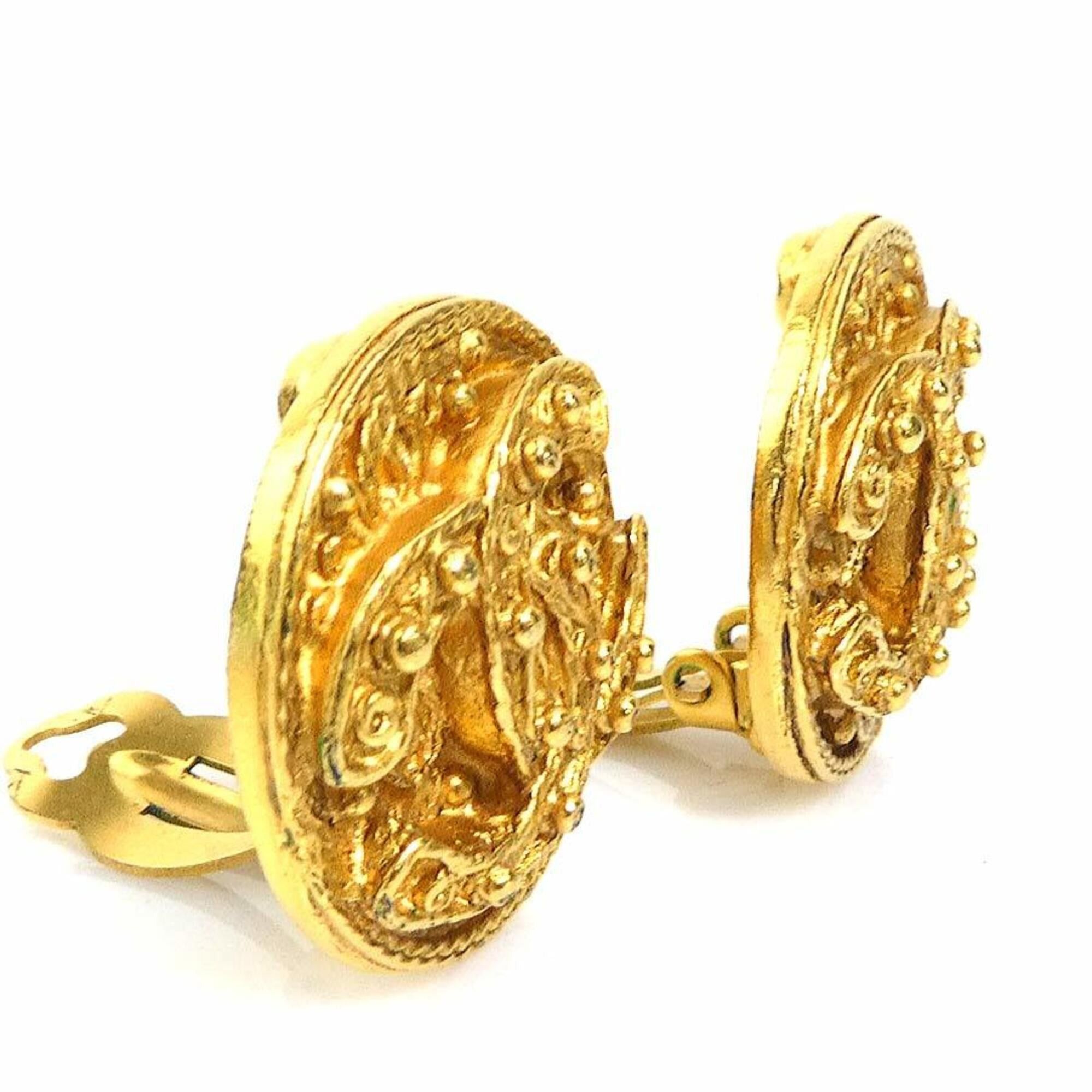Chanel Chanel earrings, Coco Mark design, metal, gold, women's, e61891j Size ONE SIZE - 2 Thumbnail