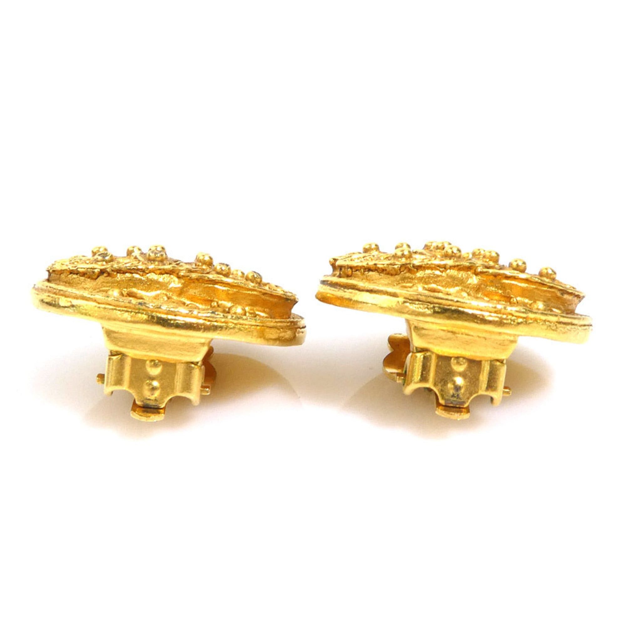 Chanel Chanel earrings, Coco Mark design, metal, gold, women's, e61891j Size ONE SIZE - 3 Thumbnail