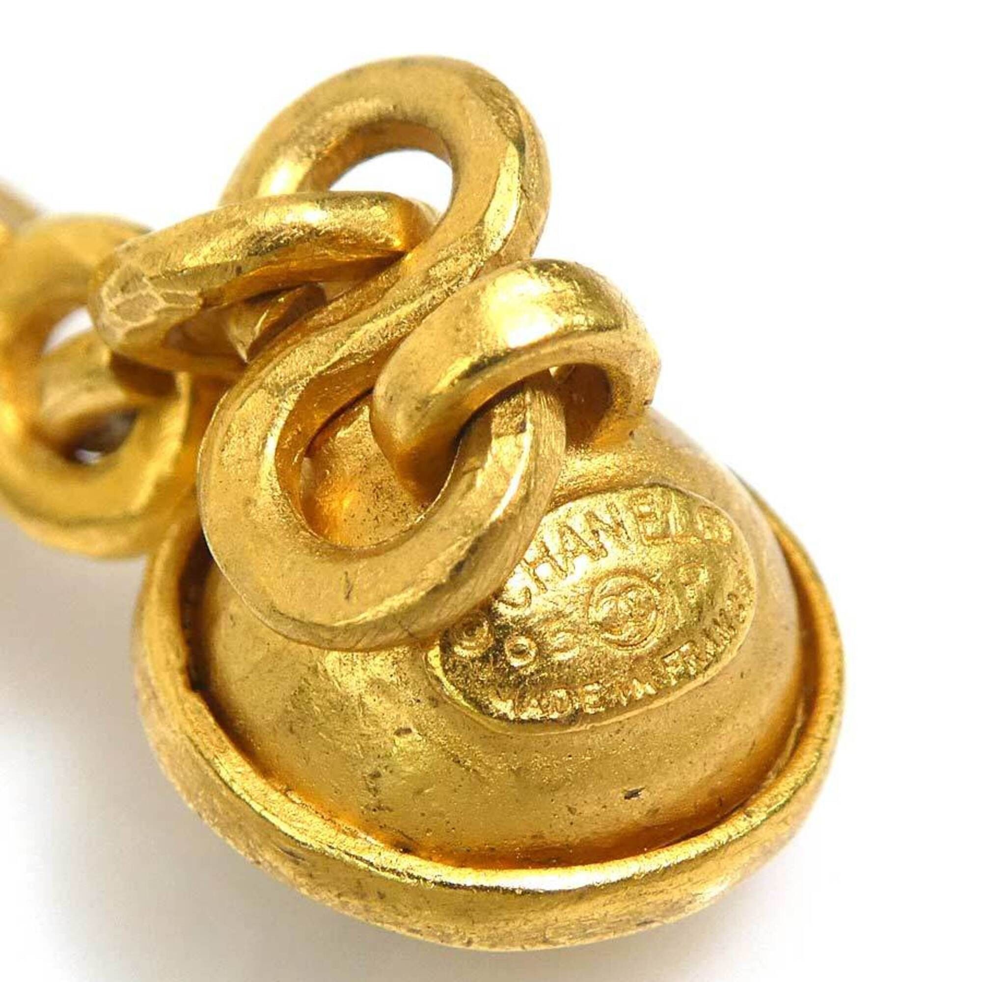 Chanel Chanel earrings, Coco Mark design, metal, gold, women's, e61892c Size ONE SIZE - 9 Thumbnail
