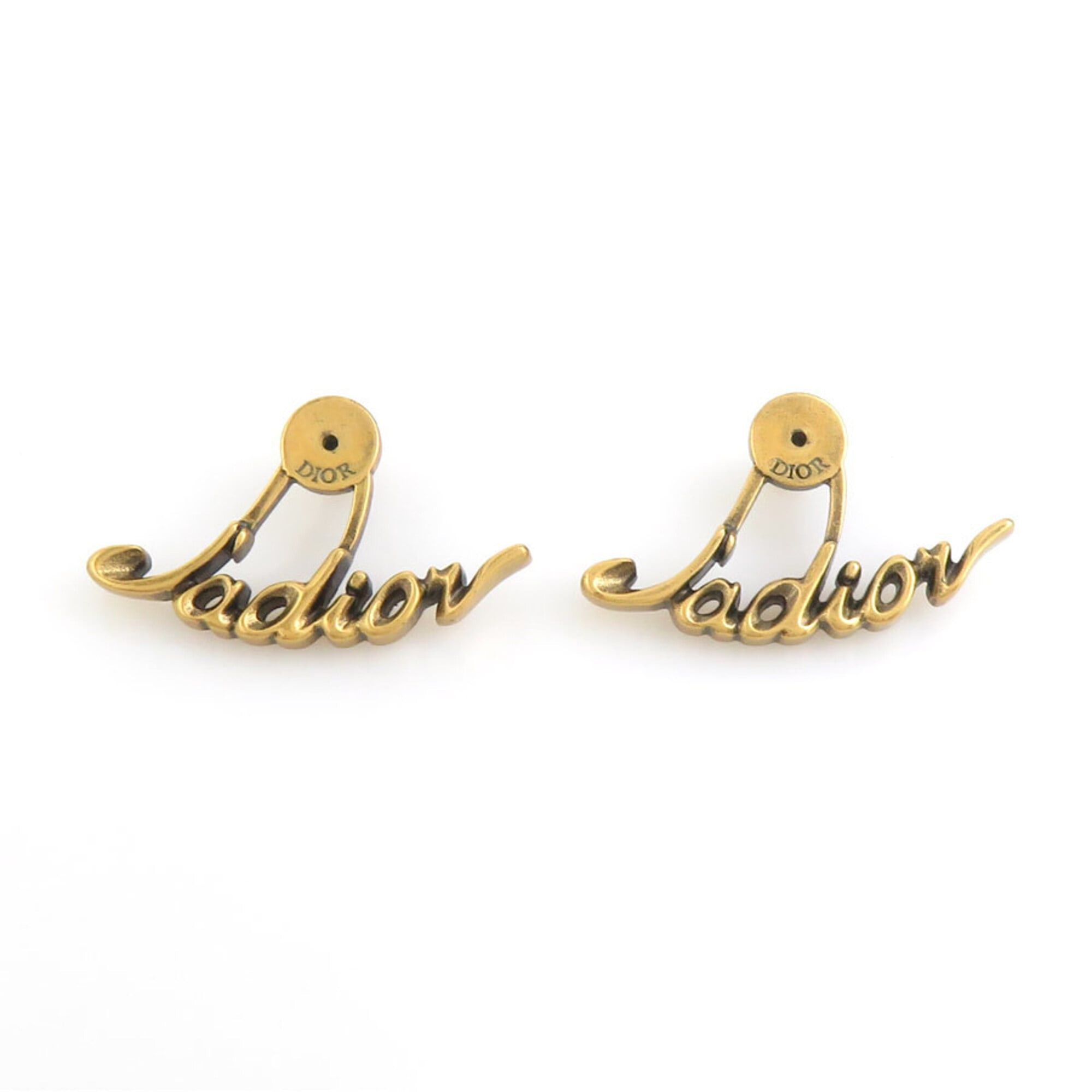 Dior Christian Dior earrings, Ja Dior, metal, faux pearl, gold, women's, h32218k Size ONE SIZE - 8 Thumbnail