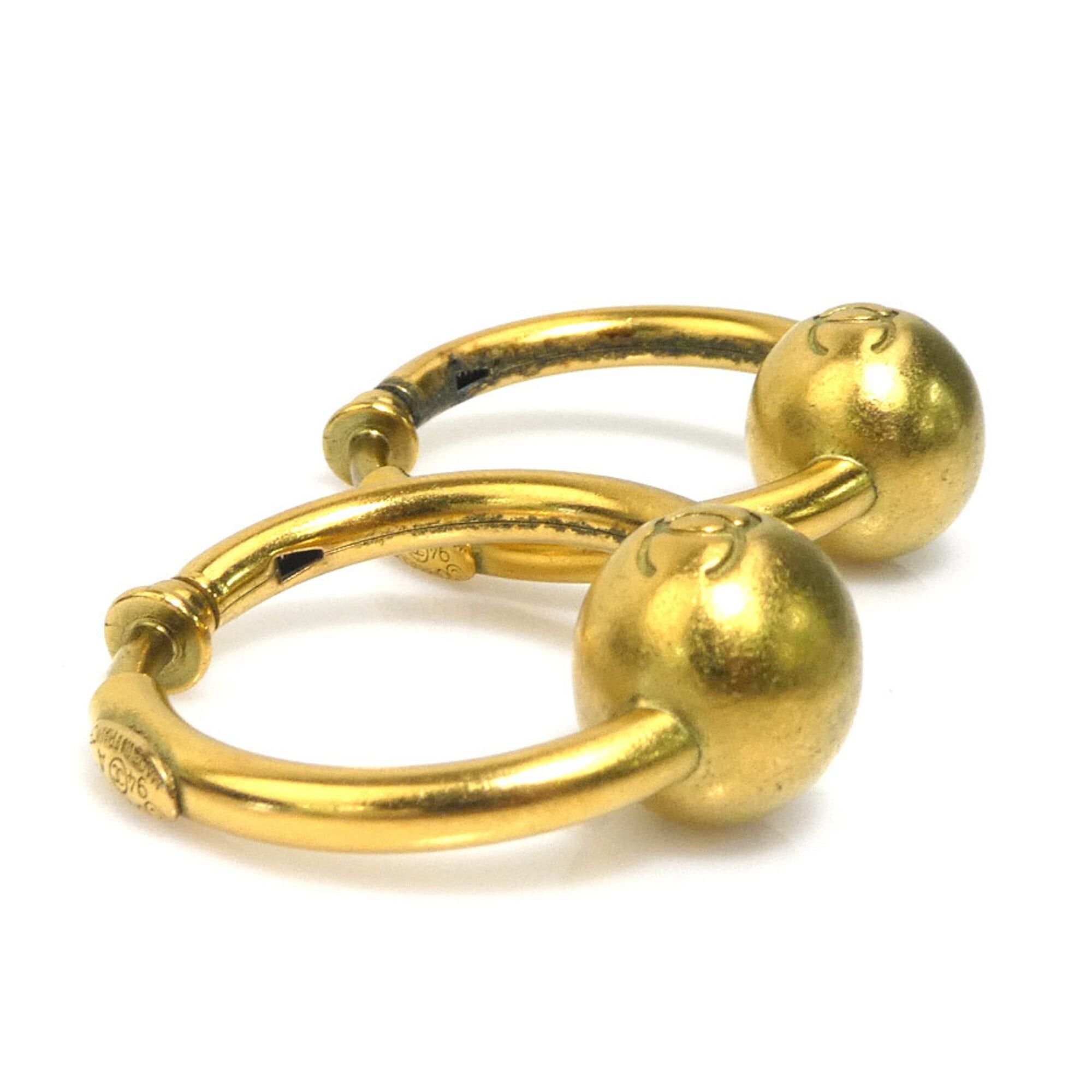 Chanel Chanel earrings, Coco Mark design, metal, gold, women's, e61893c Size ONE SIZE - 5 Thumbnail