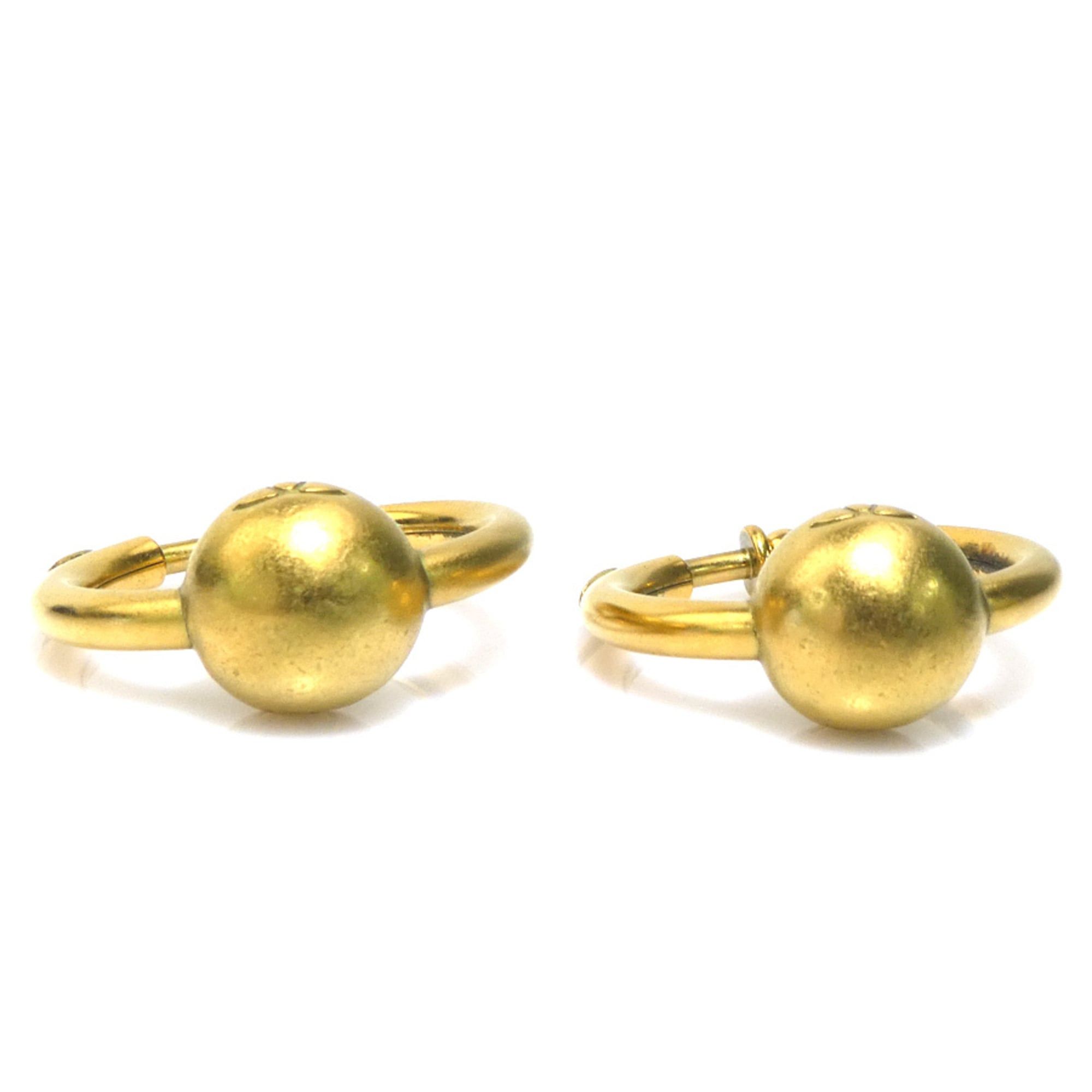 Chanel Chanel earrings, Coco Mark design, metal, gold, women's, e61893c Size ONE SIZE - 4 Thumbnail