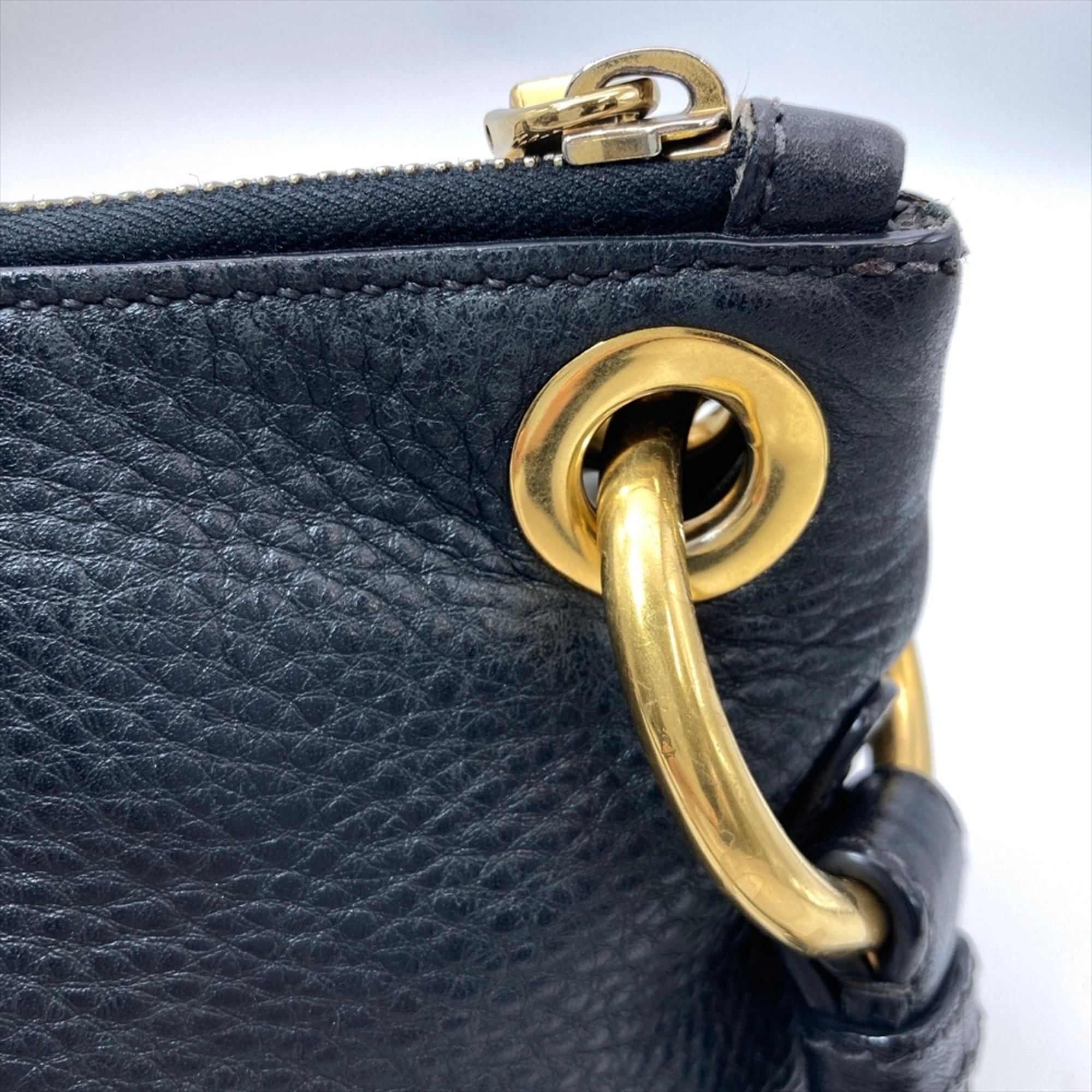 Prada Prada Logo One-Shoulder Shoulder Bag Leather Black Size ONE SIZE - 11 Thumbnail