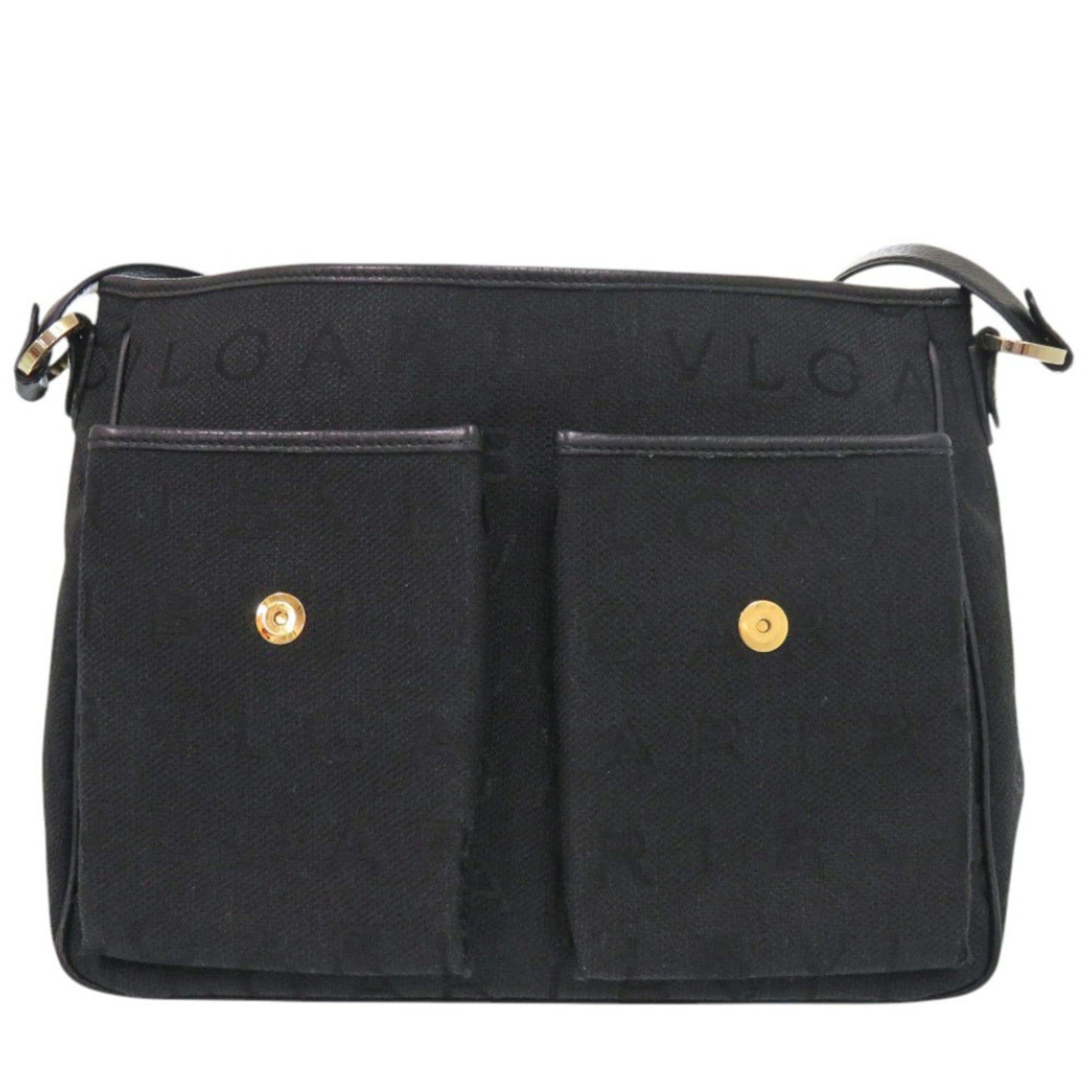 Bvlgari Excellent condition Bulgari Logomania canvas black shoulder bag 0569BVLGARI Size ONE SIZE - 8 Thumbnail