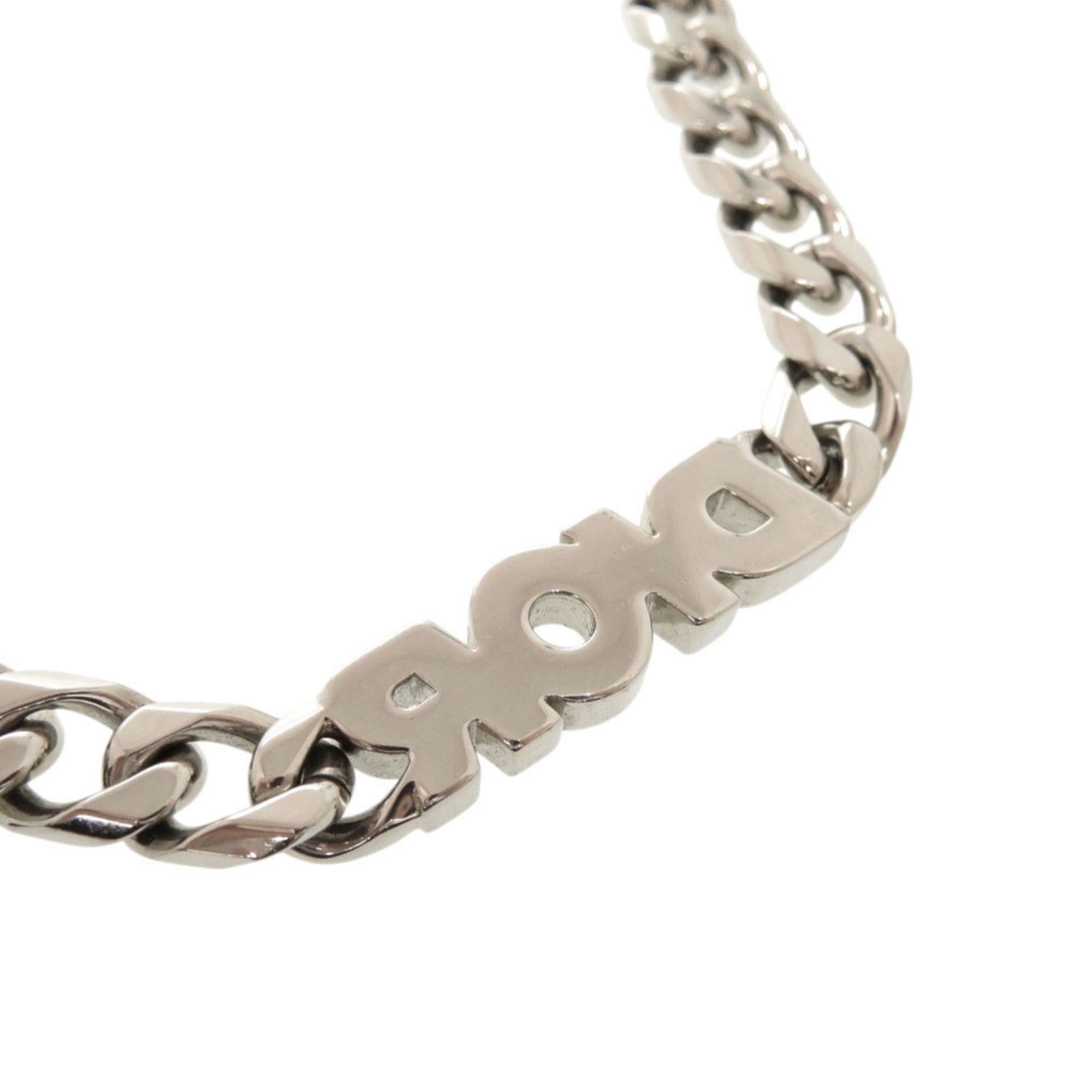 Dior Christian Dior Excellent condition Dior chain link brass rhinestone silver necklace 1713Dior Size ONE SIZE - 4 Thumbnail