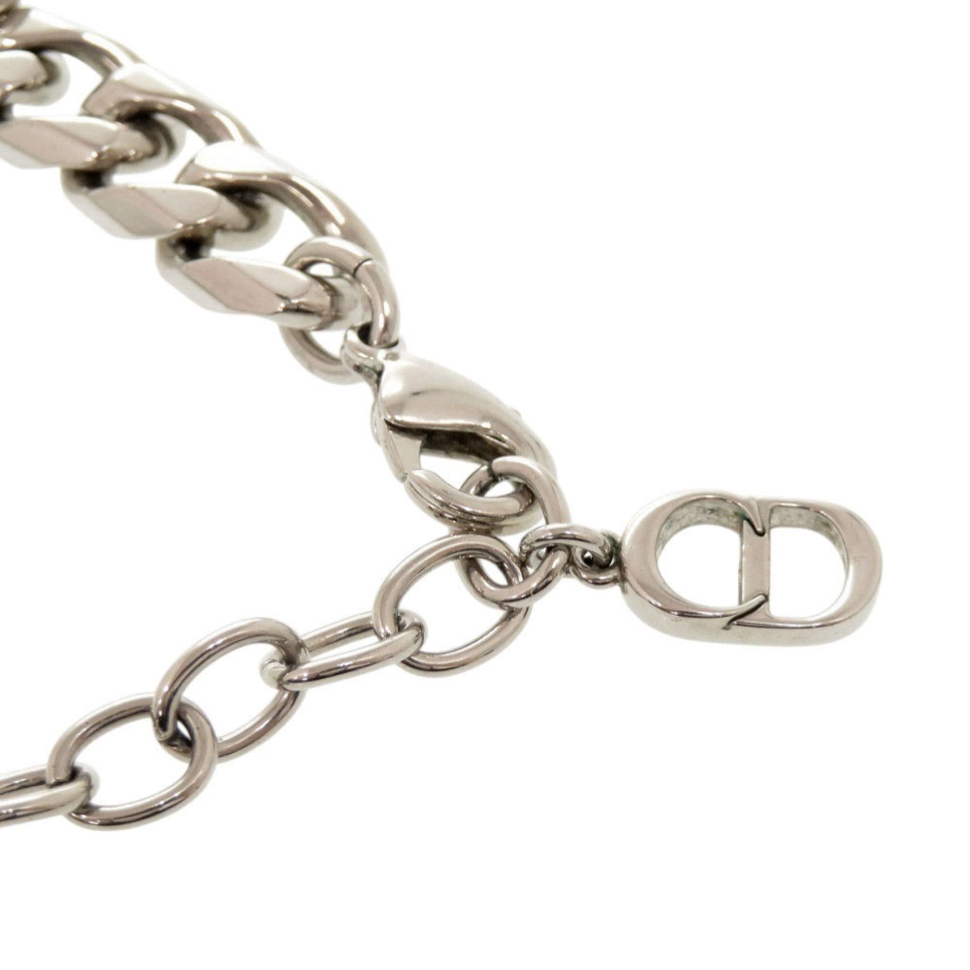 Dior Christian Dior Excellent condition Dior chain link brass rhinestone silver necklace 1713Dior Size ONE SIZE - 5 Thumbnail