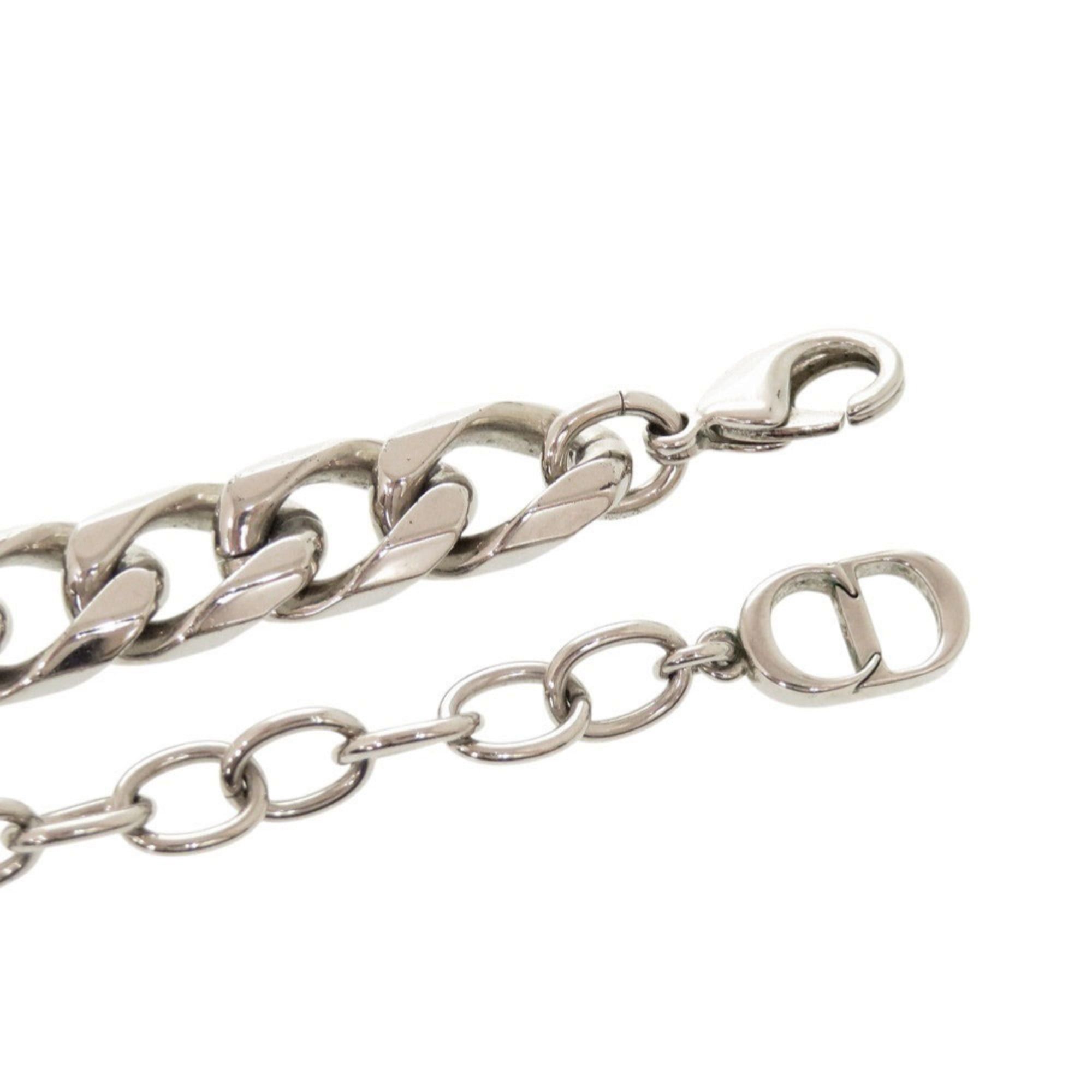 Dior Christian Dior Excellent condition Dior chain link brass rhinestone silver necklace 1713Dior Size ONE SIZE - 6 Thumbnail