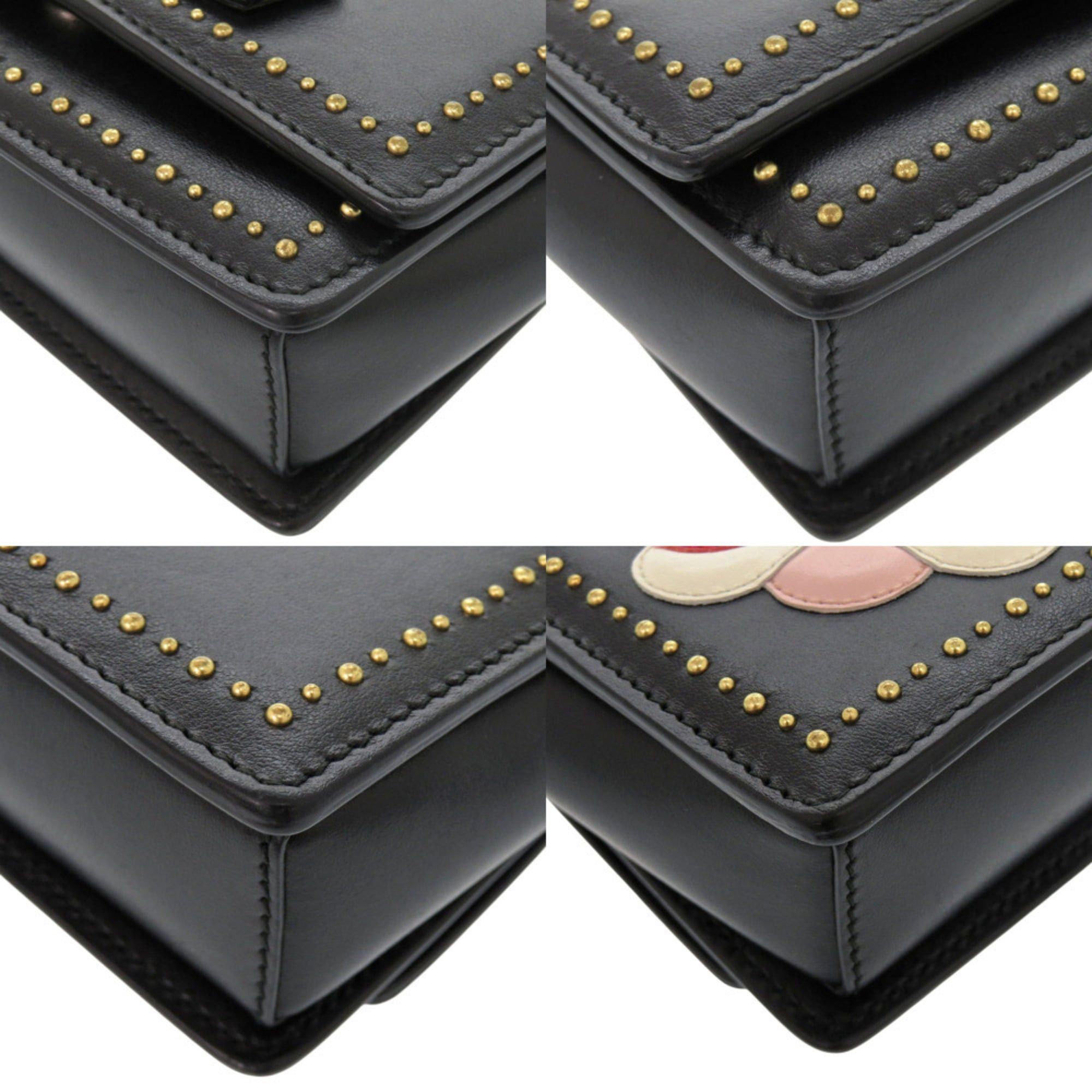 Salvatore Ferragamo Excellent condition Salvatore Ferragamo 21G659 Vara Ribbon Ladybug Leather Black Shoulder Bag 1442Salvatore Size ONE SIZE - 3 Thumbnail