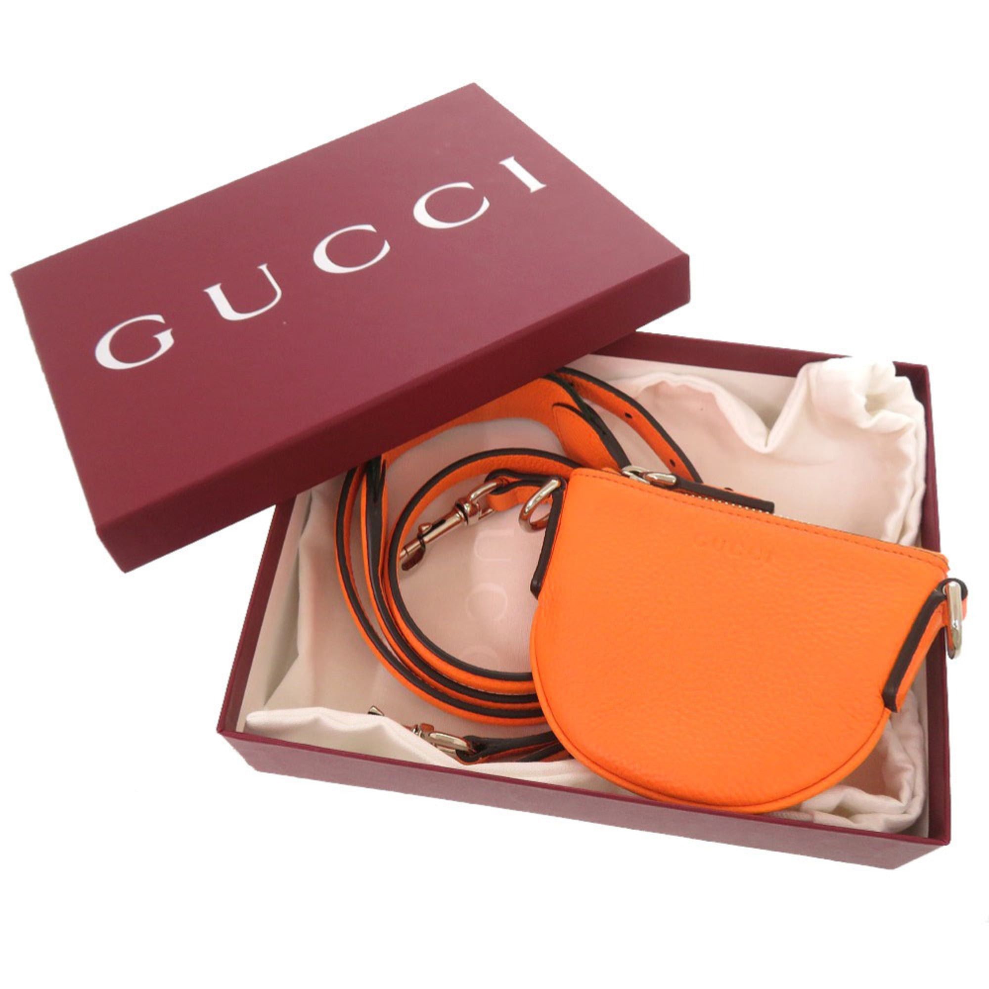 Gucci Unused Gucci logo 821831 leather orange micro mini shoulder bag 1477GUCCI Size ONE SIZE - 2 Thumbnail