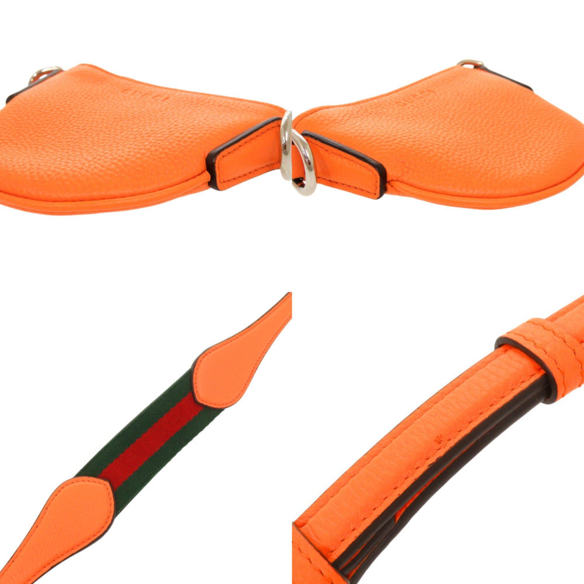 Gucci Unused Gucci logo 821831 leather orange micro mini shoulder bag 1477GUCCI Size ONE SIZE - 10 Thumbnail