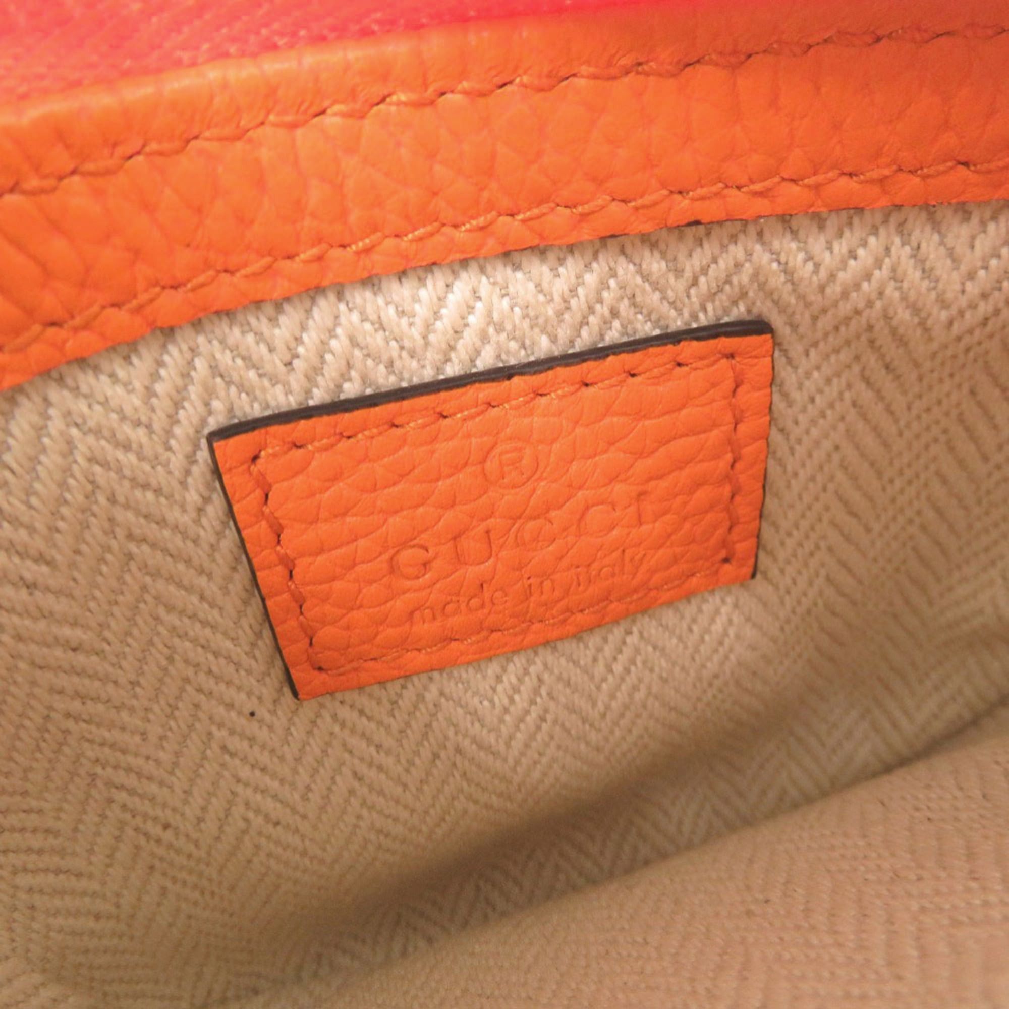 Gucci Unused Gucci logo 821831 leather orange micro mini shoulder bag 1477GUCCI Size ONE SIZE - 6 Thumbnail