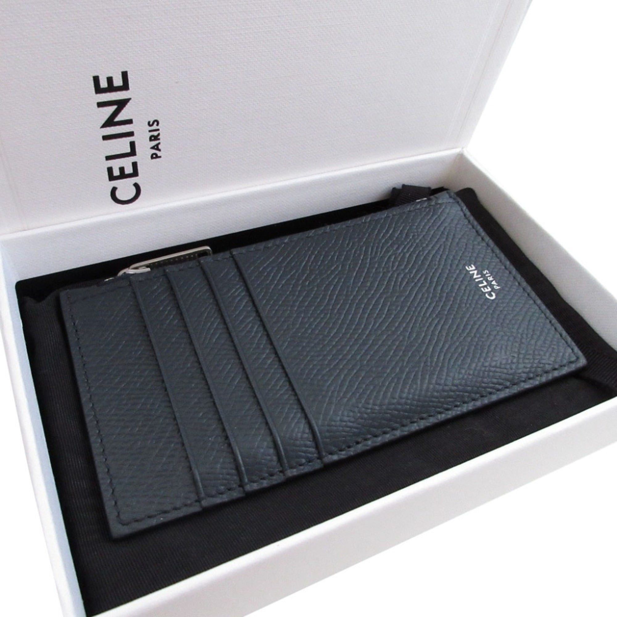Celine Excellent condition Celine Compact Zip Card Holder, 2019 model, Leather, Navy, Fragment Case, 0410CELINE Size ONE SIZE - 2 Thumbnail