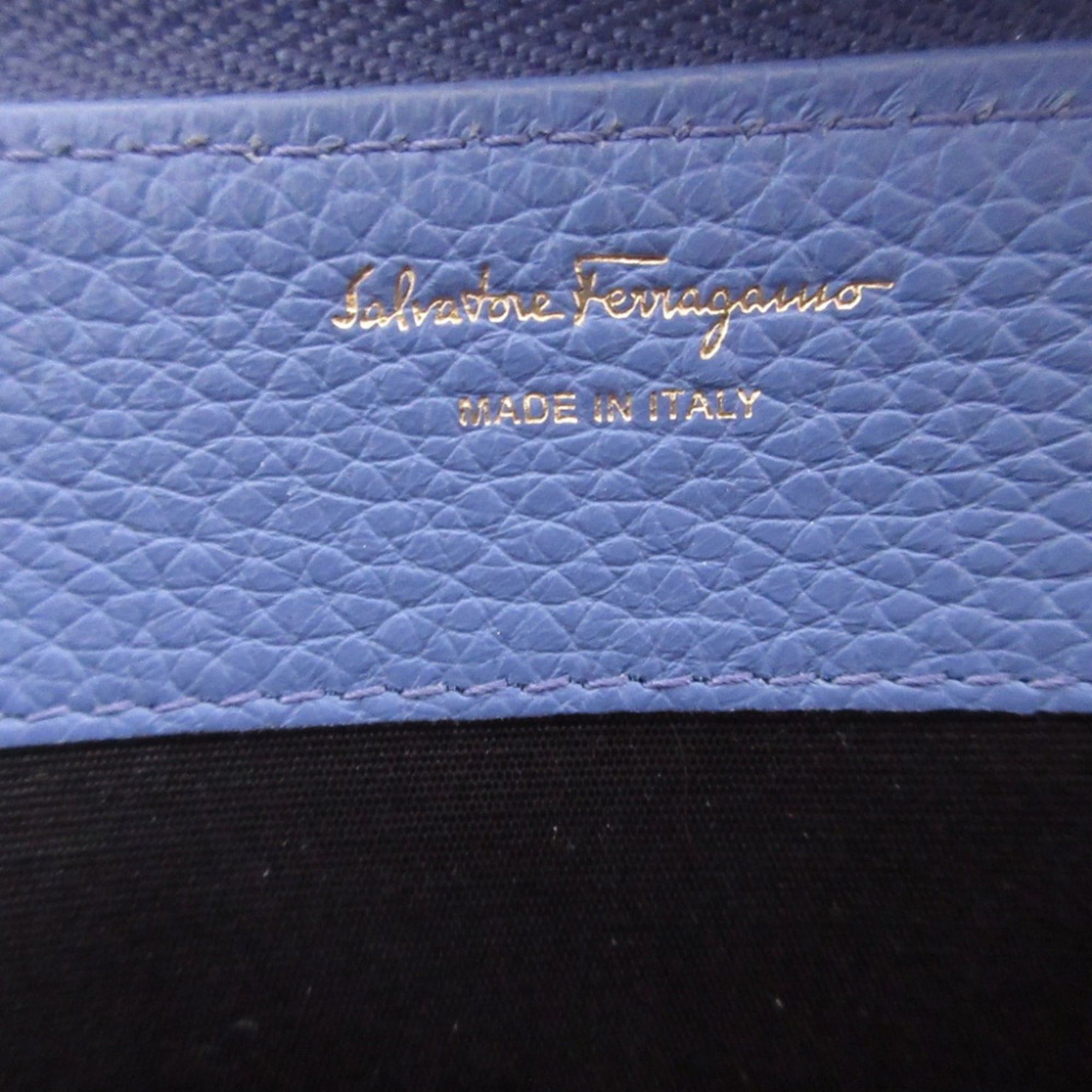 Salvatore Ferragamo Excellent condition Salvatore Ferragamo Gancini 22C843 Leather Purple Round Zip Long Wallet 0858Salvatore Size ONE SIZE - 7 Thumbnail