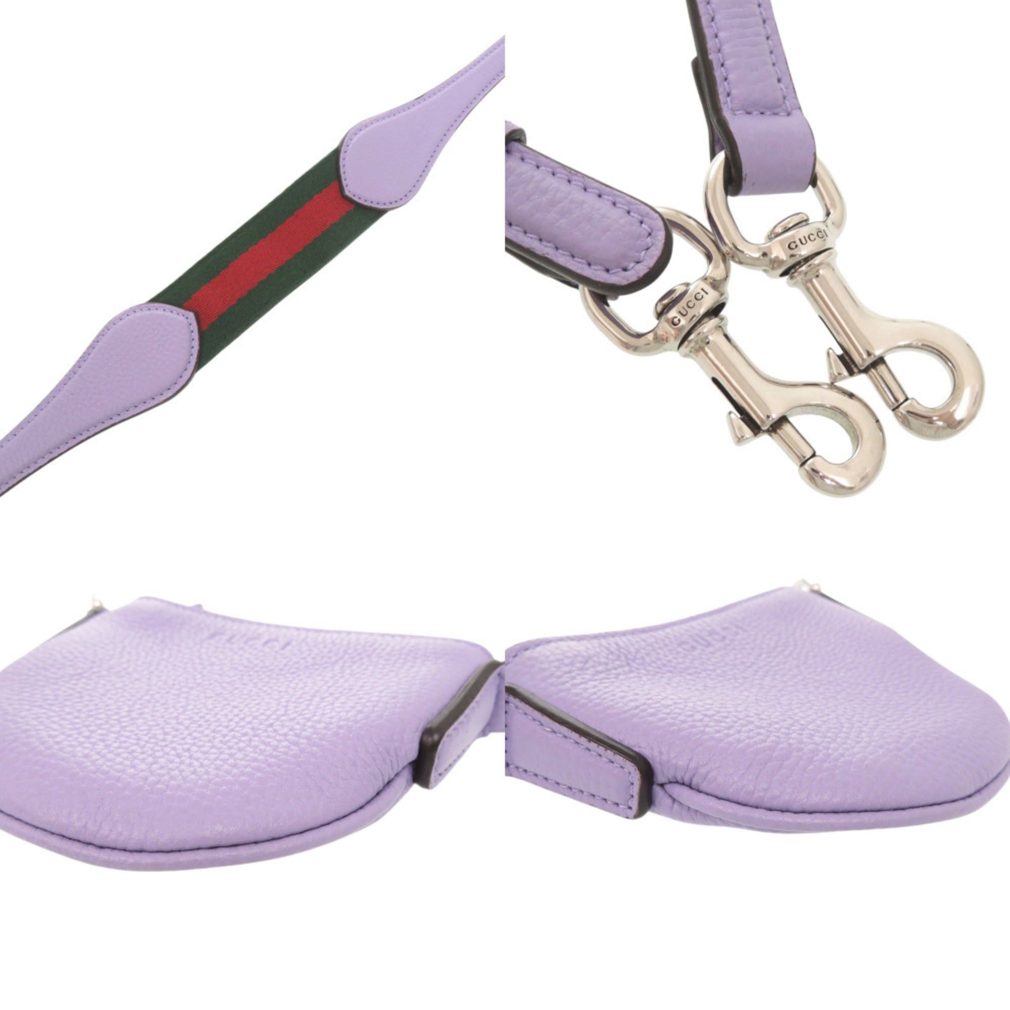 Gucci Unused Gucci logo 821831 leather purple micro mini shoulder bag 1478GUCCI Size ONE SIZE - 9 Thumbnail