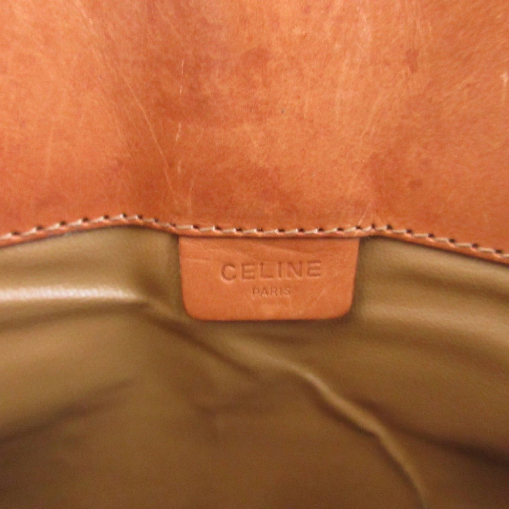 Celine Celine Macadam Leather Beige Brown Clutch Bag 0854CELINE Size ONE SIZE - 10 Thumbnail
