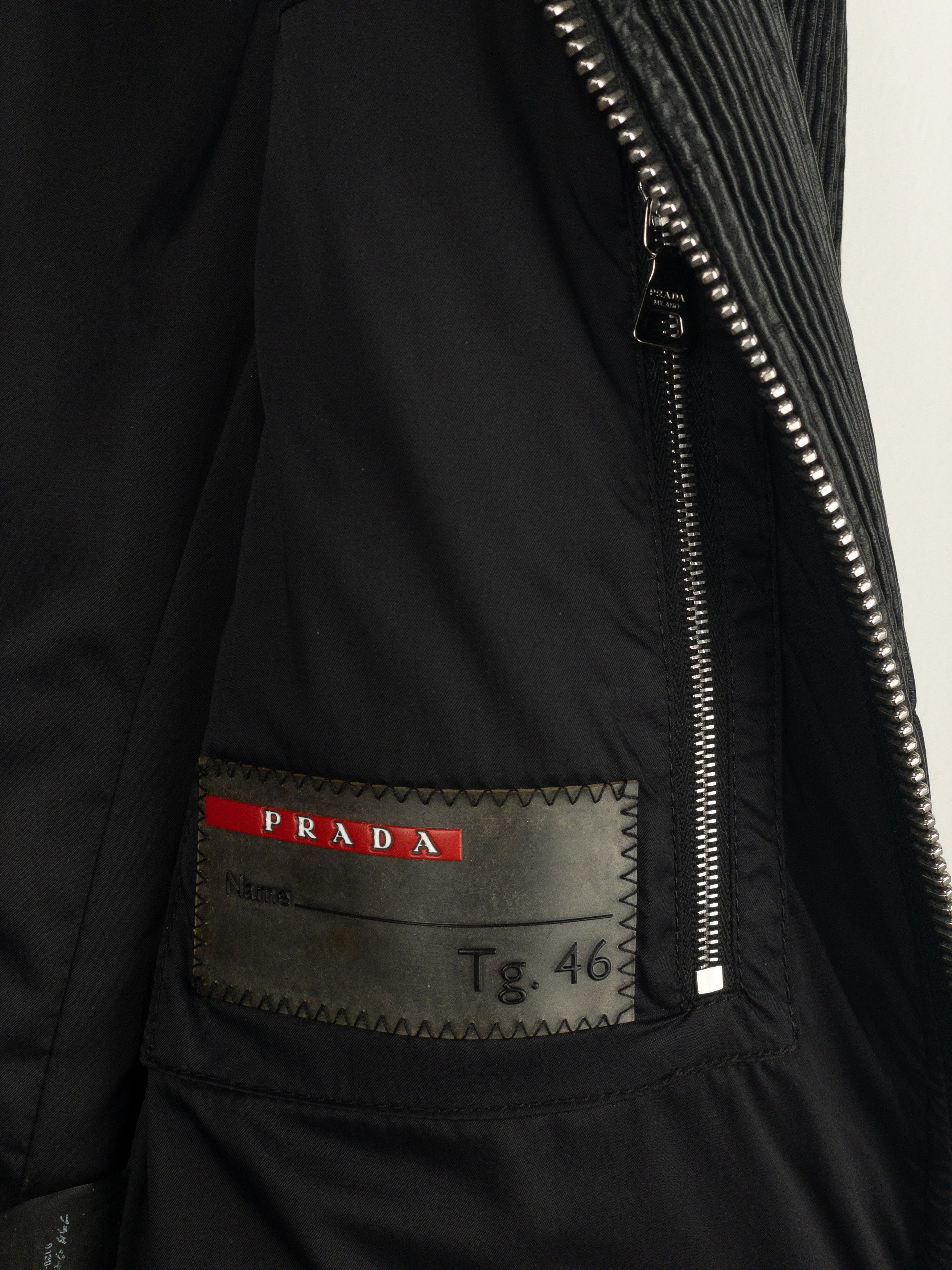 Prada AW08 Ripple Shirring Faux Leather Puffer Jacket Size XL / US 12-14 / IT 48-50 - 15 Thumbnail