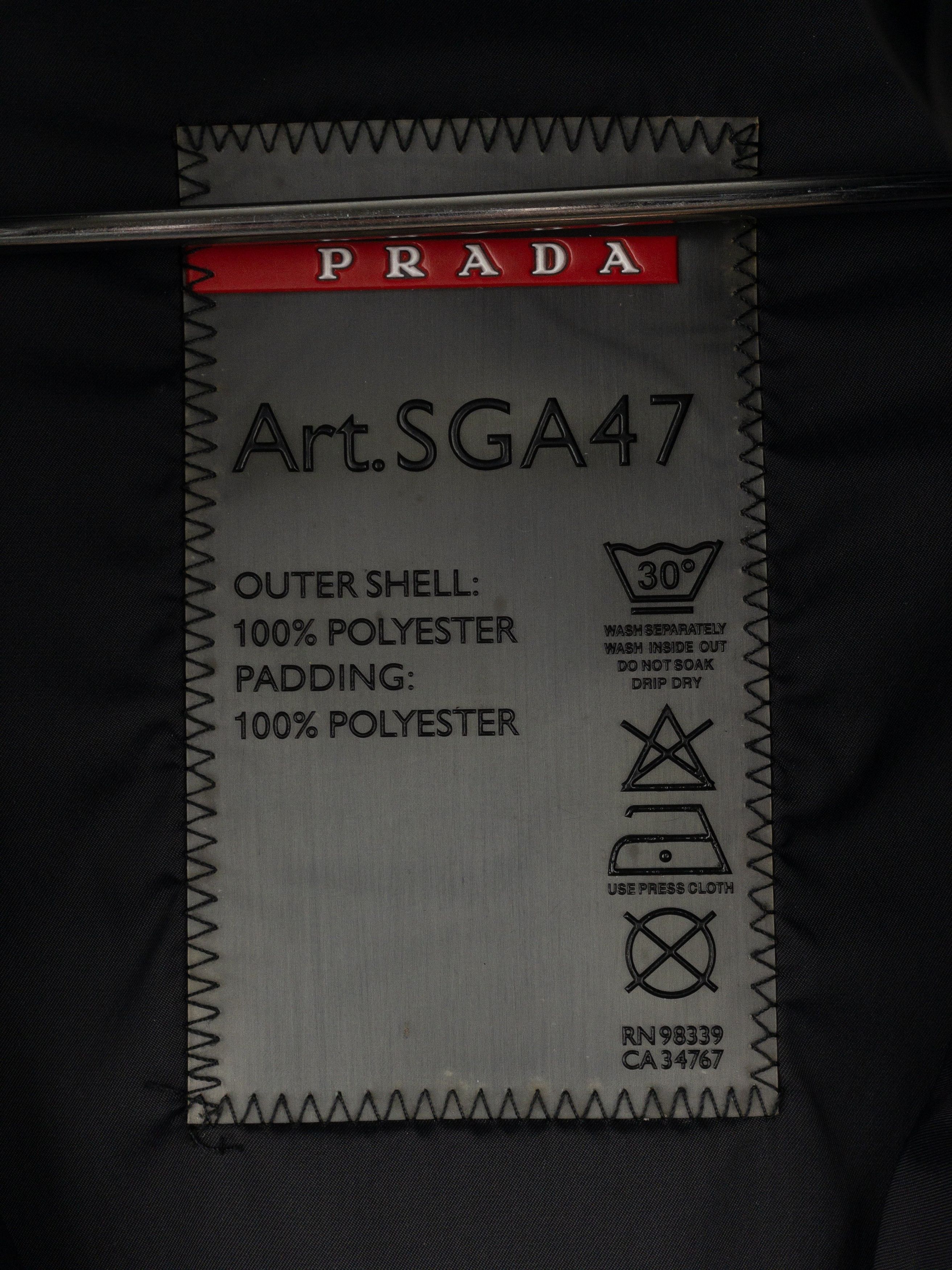 Prada AW08 Ripple Shirring Faux Leather Puffer Jacket Size XL / US 12-14 / IT 48-50 - 14 Thumbnail