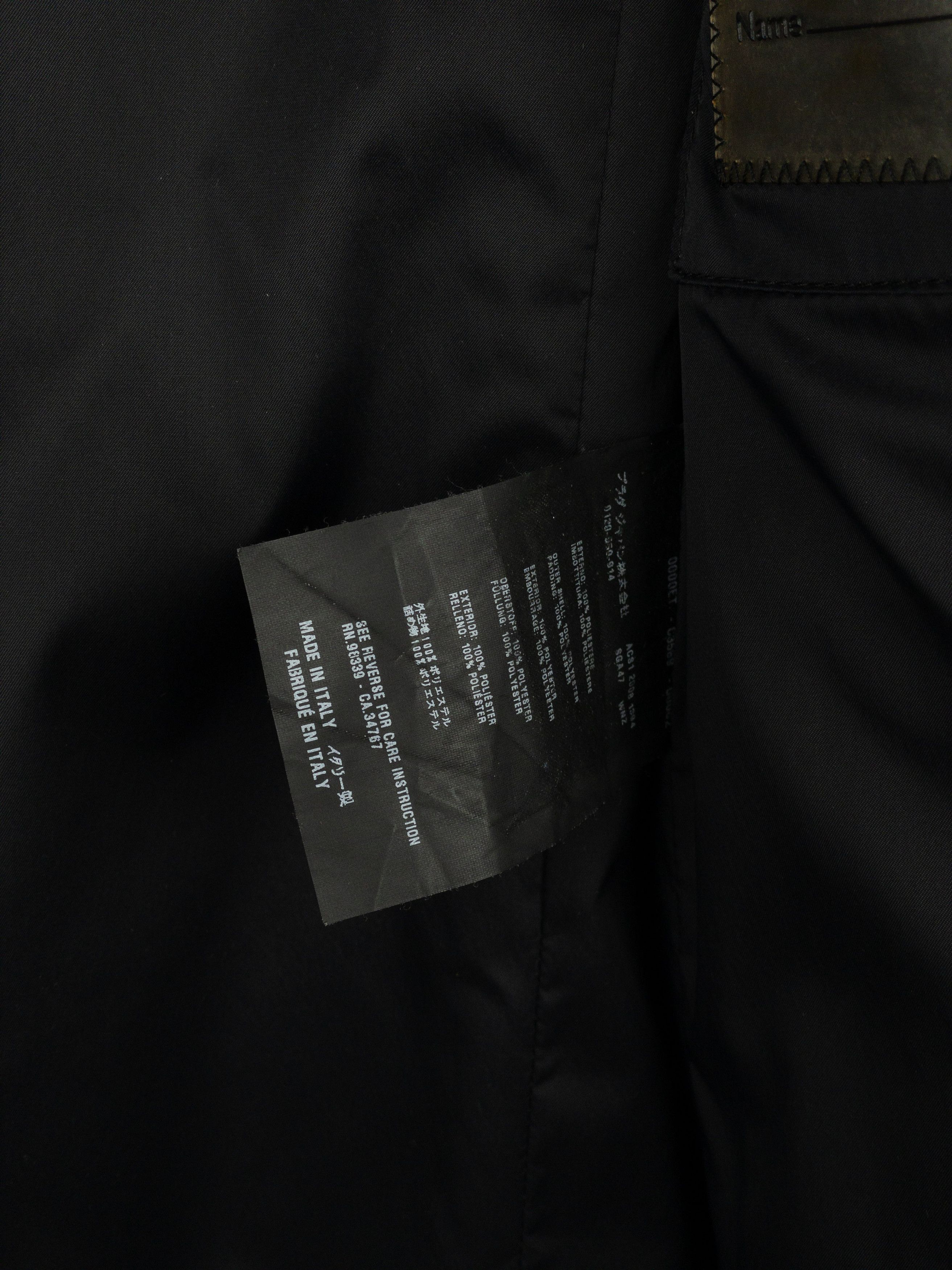 Prada AW08 Ripple Shirring Faux Leather Puffer Jacket Size XL / US 12-14 / IT 48-50 - 16 Thumbnail