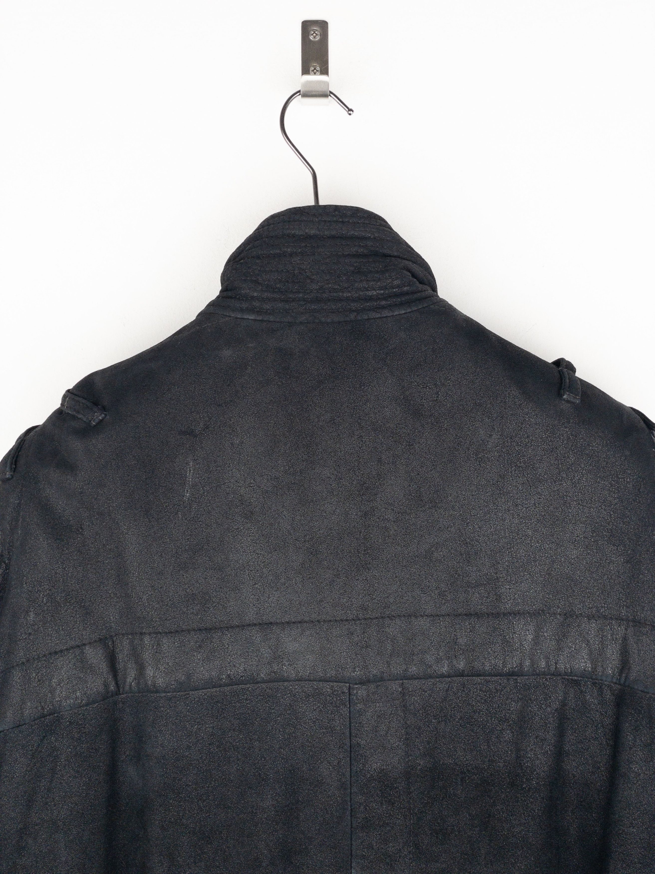 Rick Owens AW04 QUEEN Blistered Leather Police Bomber Jacket Size US L / EU 52-54 / 3 - 7 Thumbnail