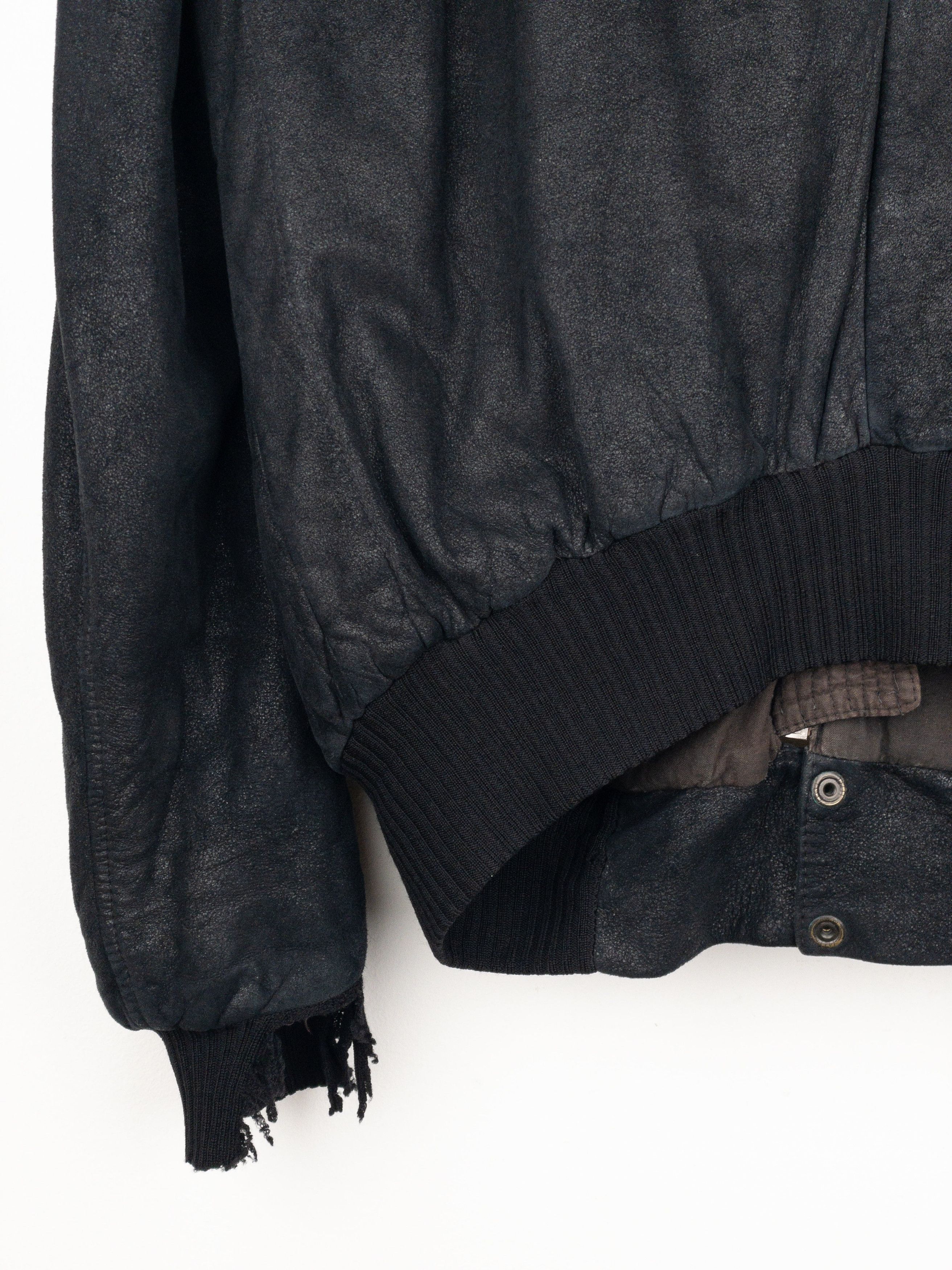 Rick Owens AW04 QUEEN Blistered Leather Police Bomber Jacket Size US L / EU 52-54 / 3 - 8 Thumbnail
